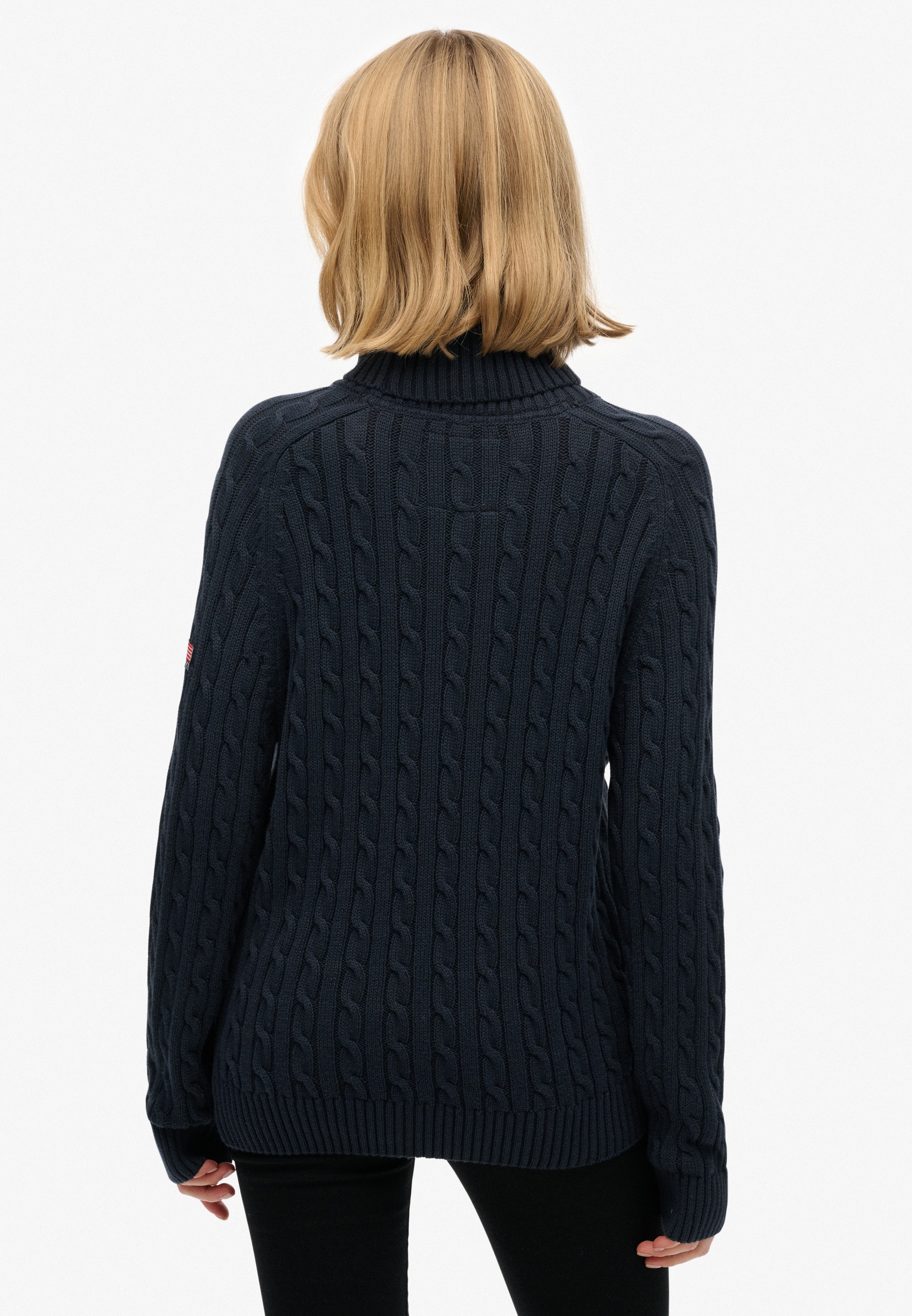 Superdry Rollkragenpullover »SLOUCHY CABLE ROLL NECK« Baumwolle, loose fit
