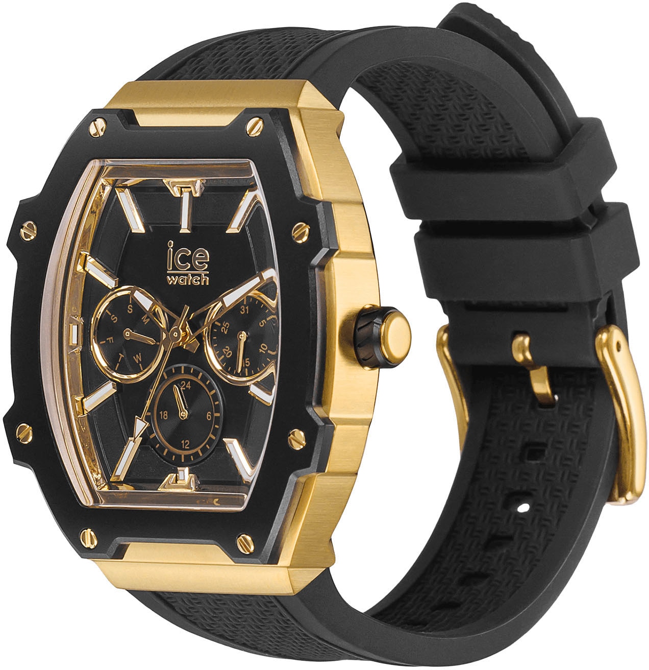 ice-watch Multifunktionsuhr »ICE boliday - Steel - Medium - MT« Quarzuhr, Armbanduhr, Damenuhr, analog, Silikonarmband, Datum