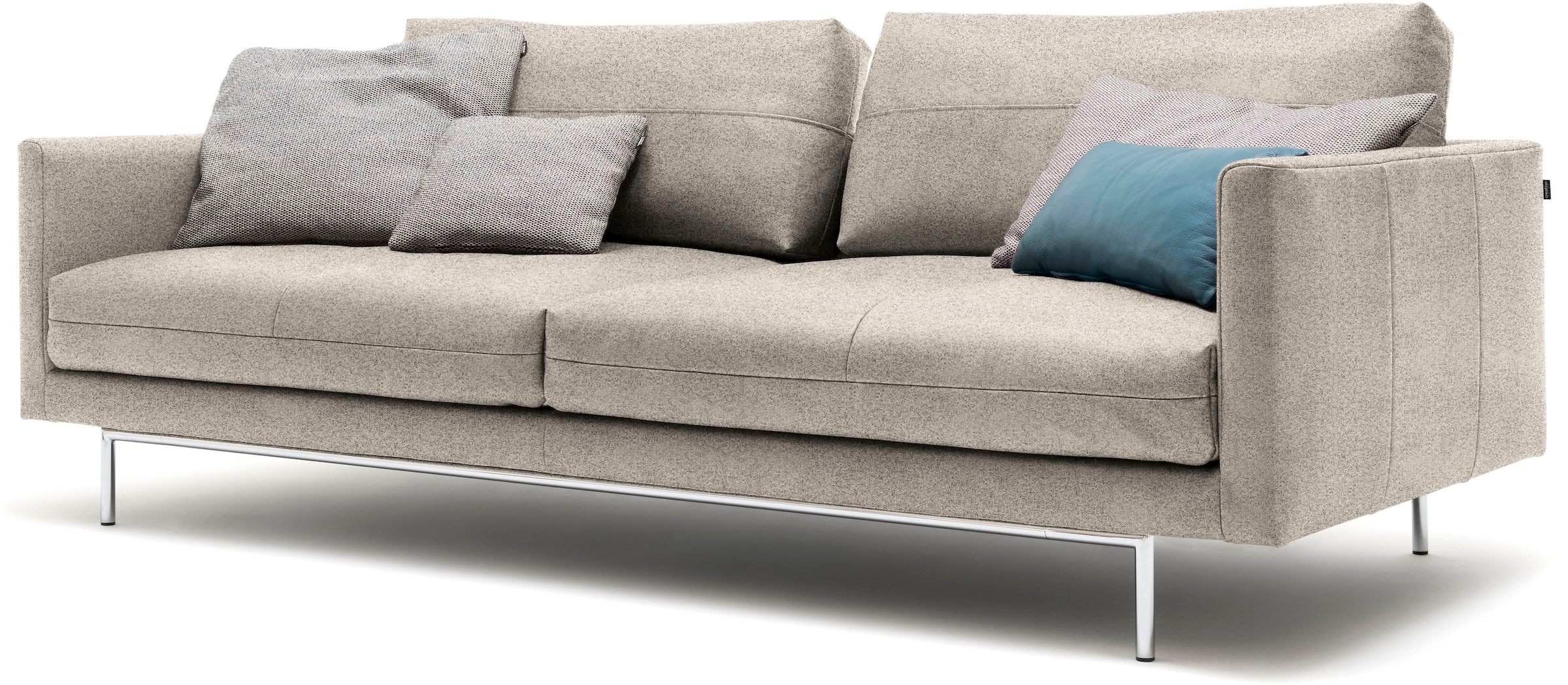 Creation BY ROLF BENZ 3-Sitzer »CR.414, Designsofa, edles Sofa, Loungesofa, Ledersofa, klares Design«, aus Leder oder Chenille, erstklassiger Sitzkomfort, legere Polsterung