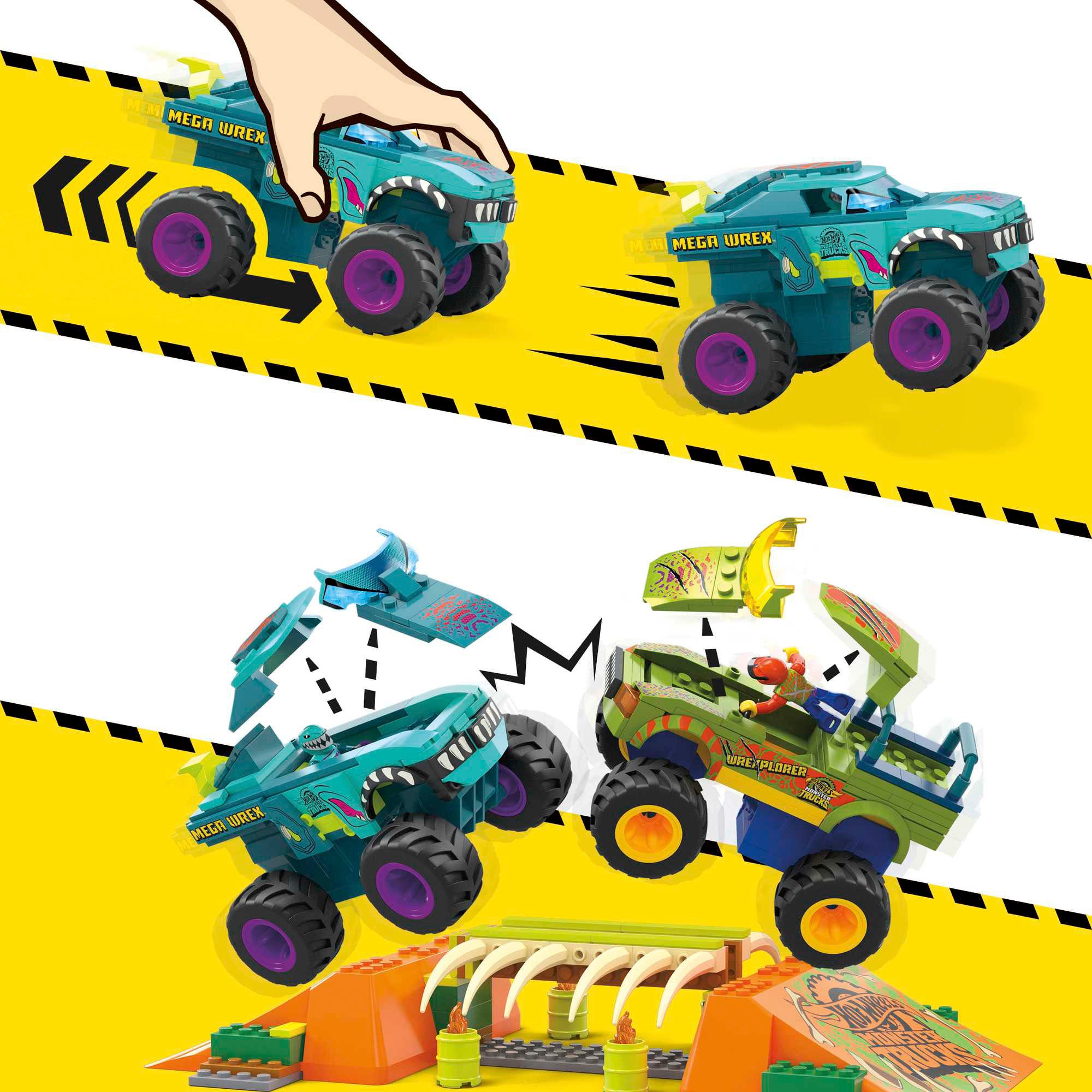 MEGA Spielzeug-Monstertruck »Mega-Wrex Knochen Crash Stuntbahn«