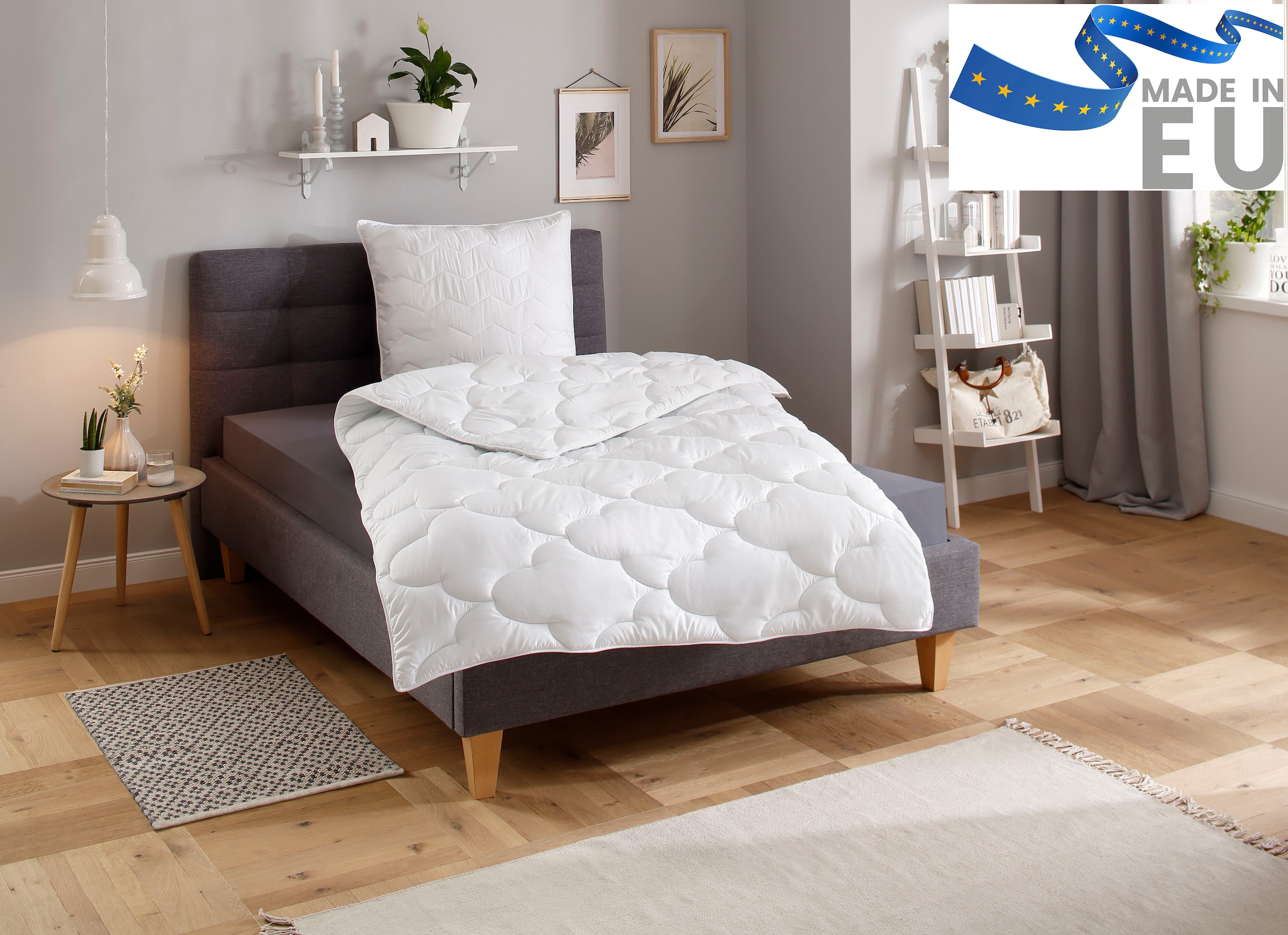 OTTO home Microfaserbettdecke »Mondschein, Bettdecke 135x200 cm, 155x220 cm, 200x200 cm« normal Füllung Polyester 1 Stk. tlg. Bettdecken, Sommer, Winter; allergiker geeignet (Hausstauballergiker)