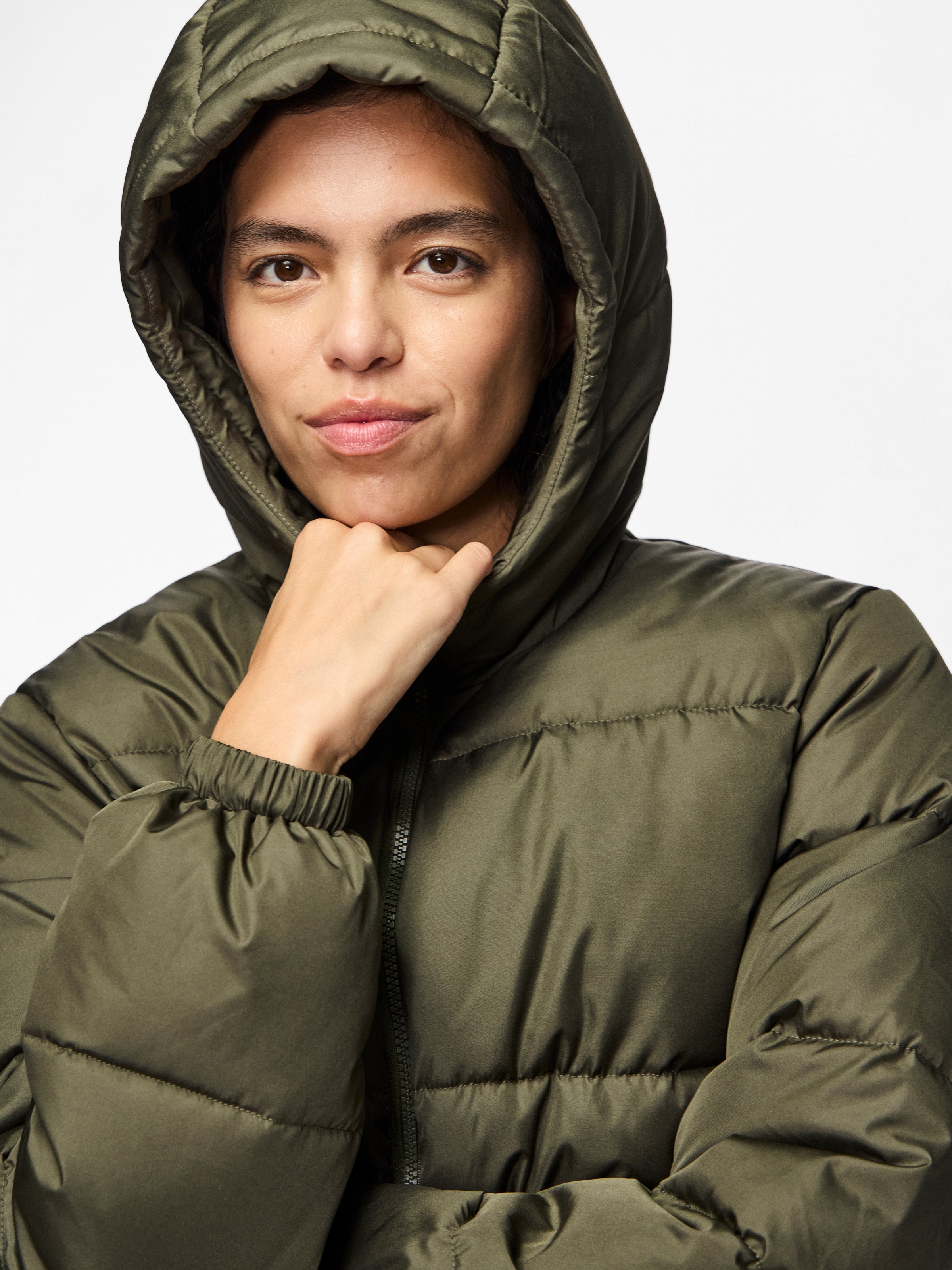 pieces Steppjacke »PCMADDIE PUFFER JACKET NOOS BC«, mit Kapuze