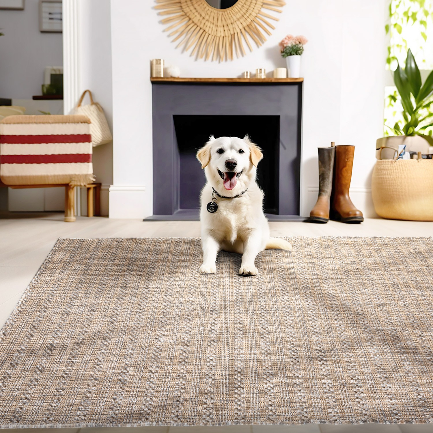 Ayyildiz Teppiche Outdoorteppich »ZAGORA 4513«, rechteckig, 5 mm Höhe, Läufer, Pflegeleicht, Strapazierfähig, In- und Outdoor geeignet