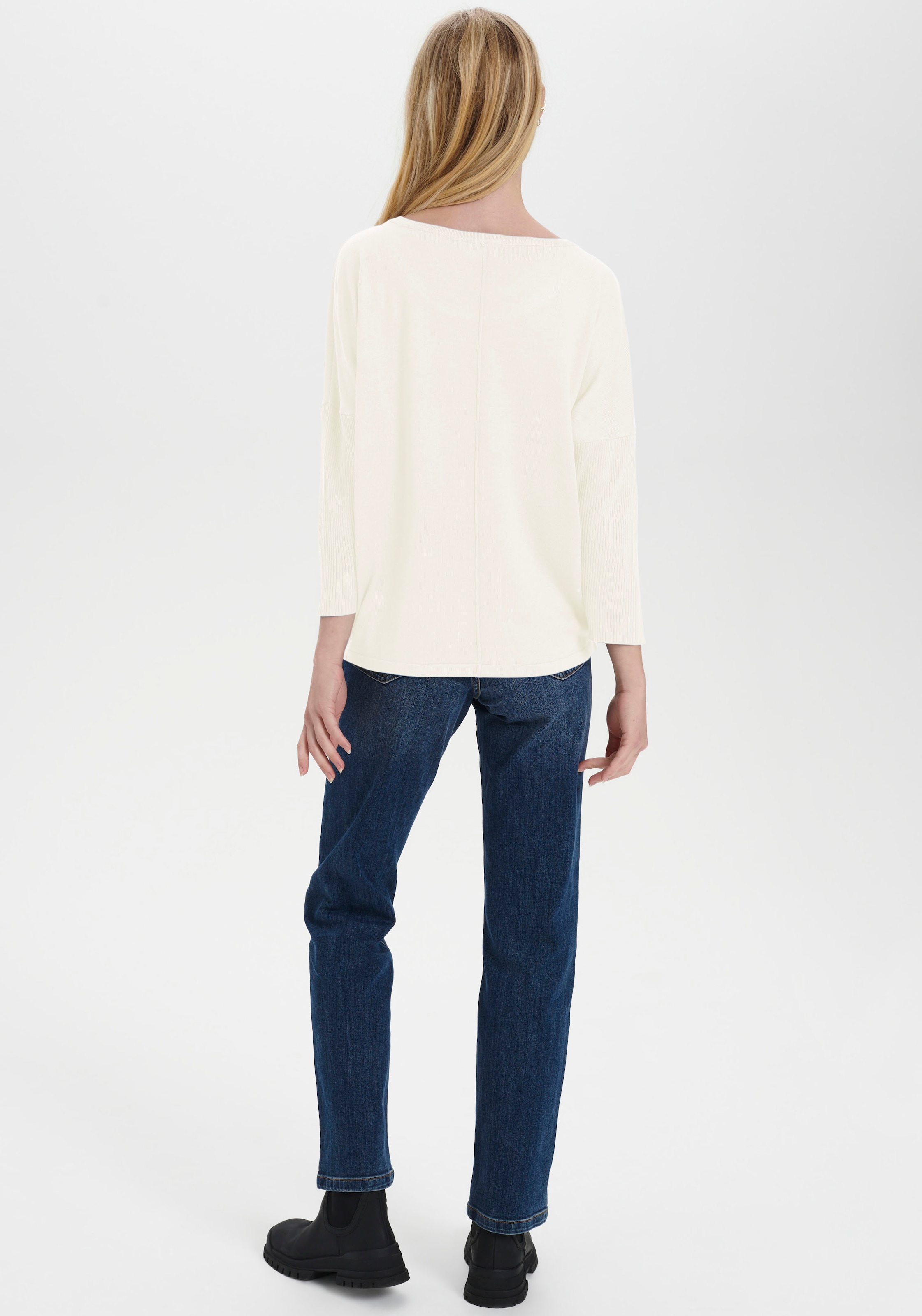 Saint Tropez Rundhalspullover »A2561, MilaSZ R-Neck«