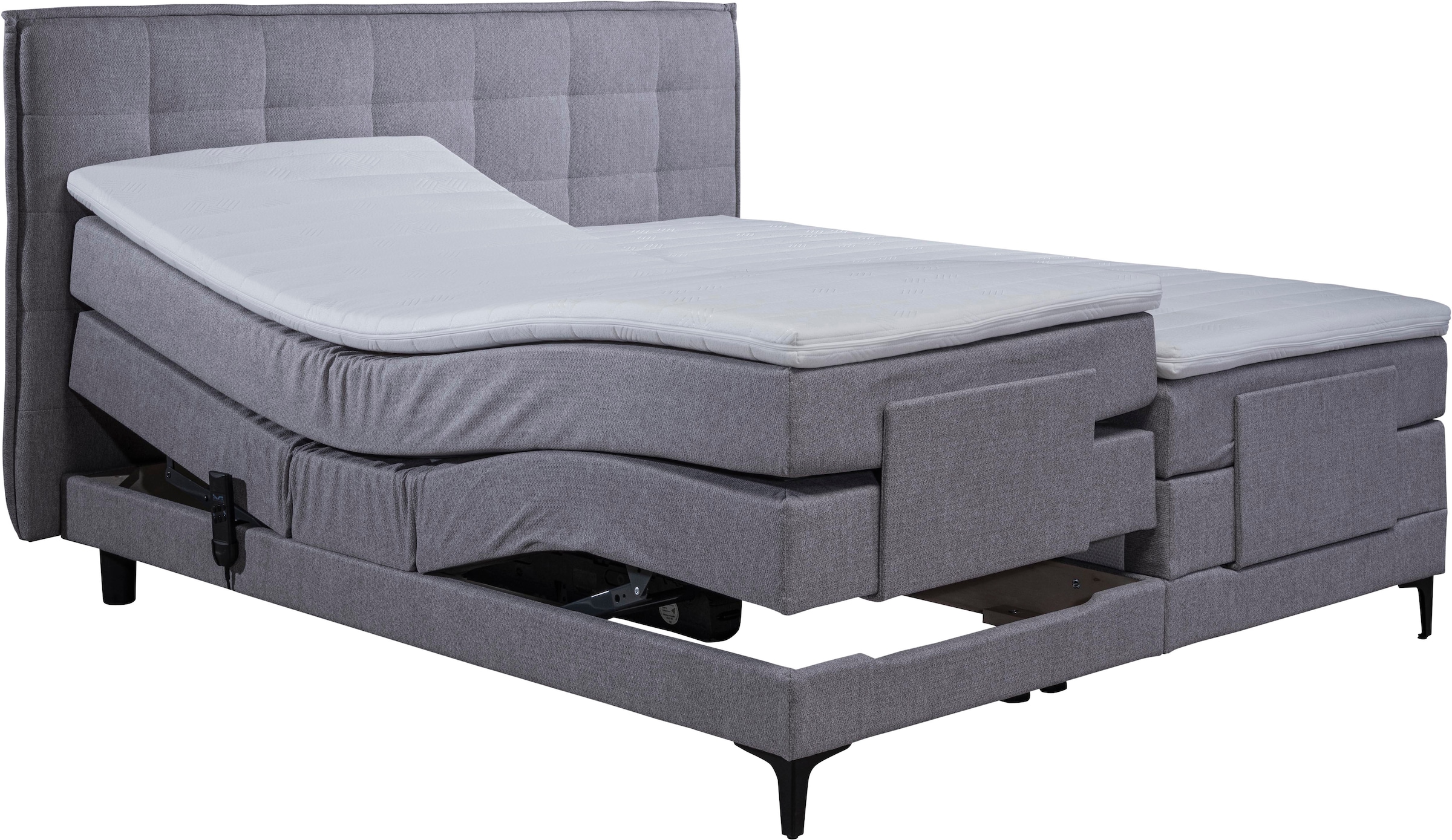 alina Boxspringbett »Edward« 180x200cm, mit motorischer Verstellung, inklusive Matratze und Topper