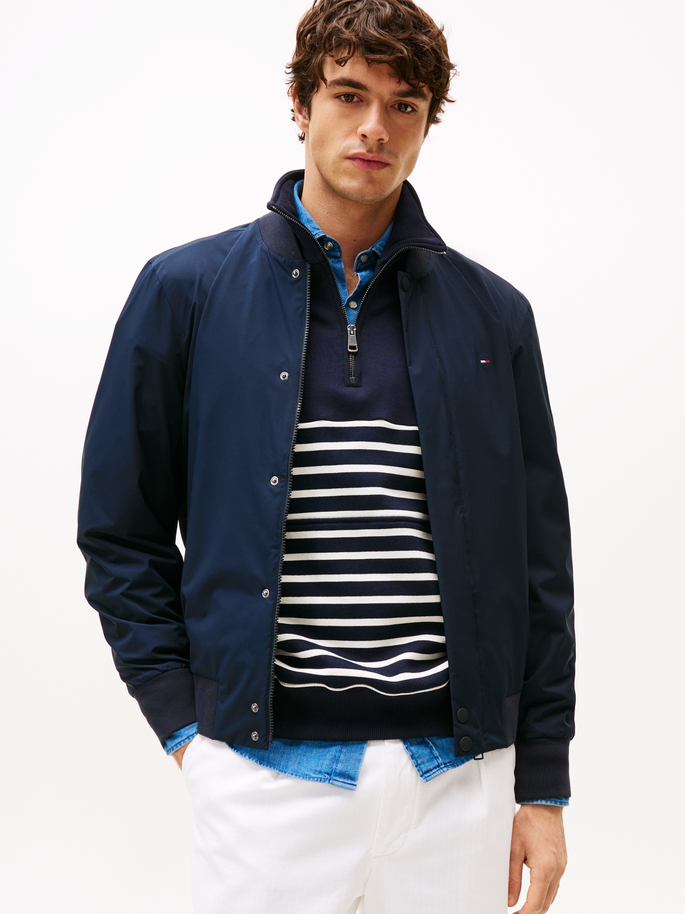Tommy Hilfiger Bomberjacke »TECH LIGHTWEIGHT« mit Kapuze Regular fit mit Stehkragen