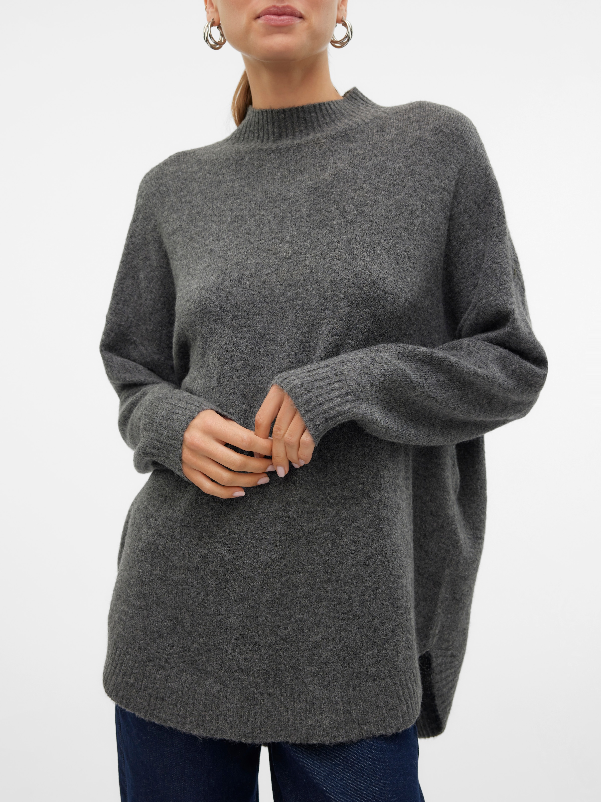 Vero Moda Strickpullover »VMPLAZA LS HIGHNECK LONG PULLOVER GA BOO«