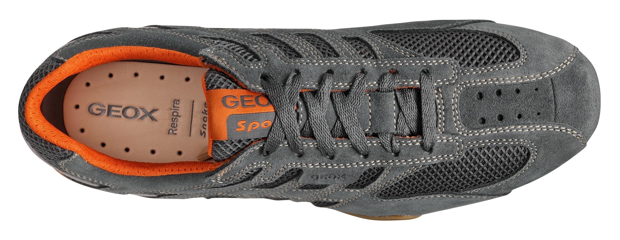 Geox Schnürschuh »U SNAKE ORIGINAL«, Schnürschuh, Freizeitschuh, Trekking Sneaker mit Lederinnensohle