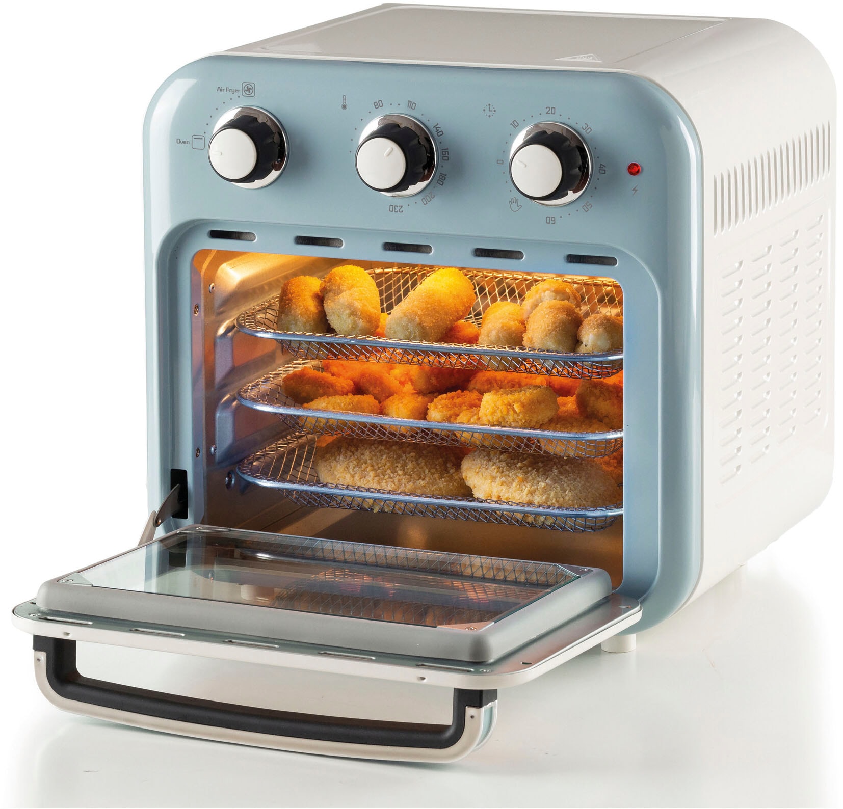 Ariete Heißluftfritteuse »4632BL«, 1400 W, Vintage Backofen und Rotisserie in Einem, 16 L grün