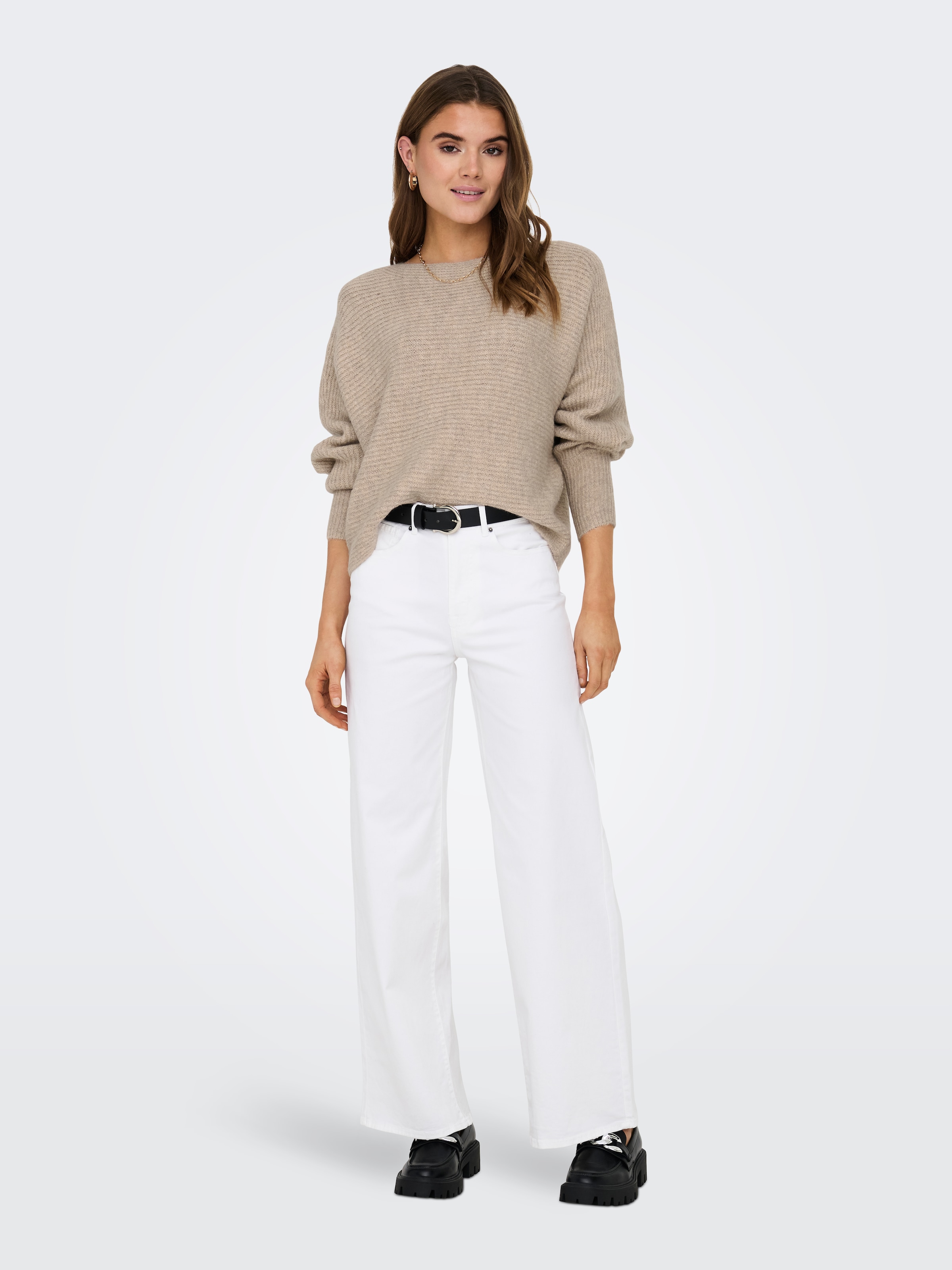 ONLY Strickpullover »ONLDANIELLA L/S PULLOVER KNT NOOS« Materialmix, regular fit