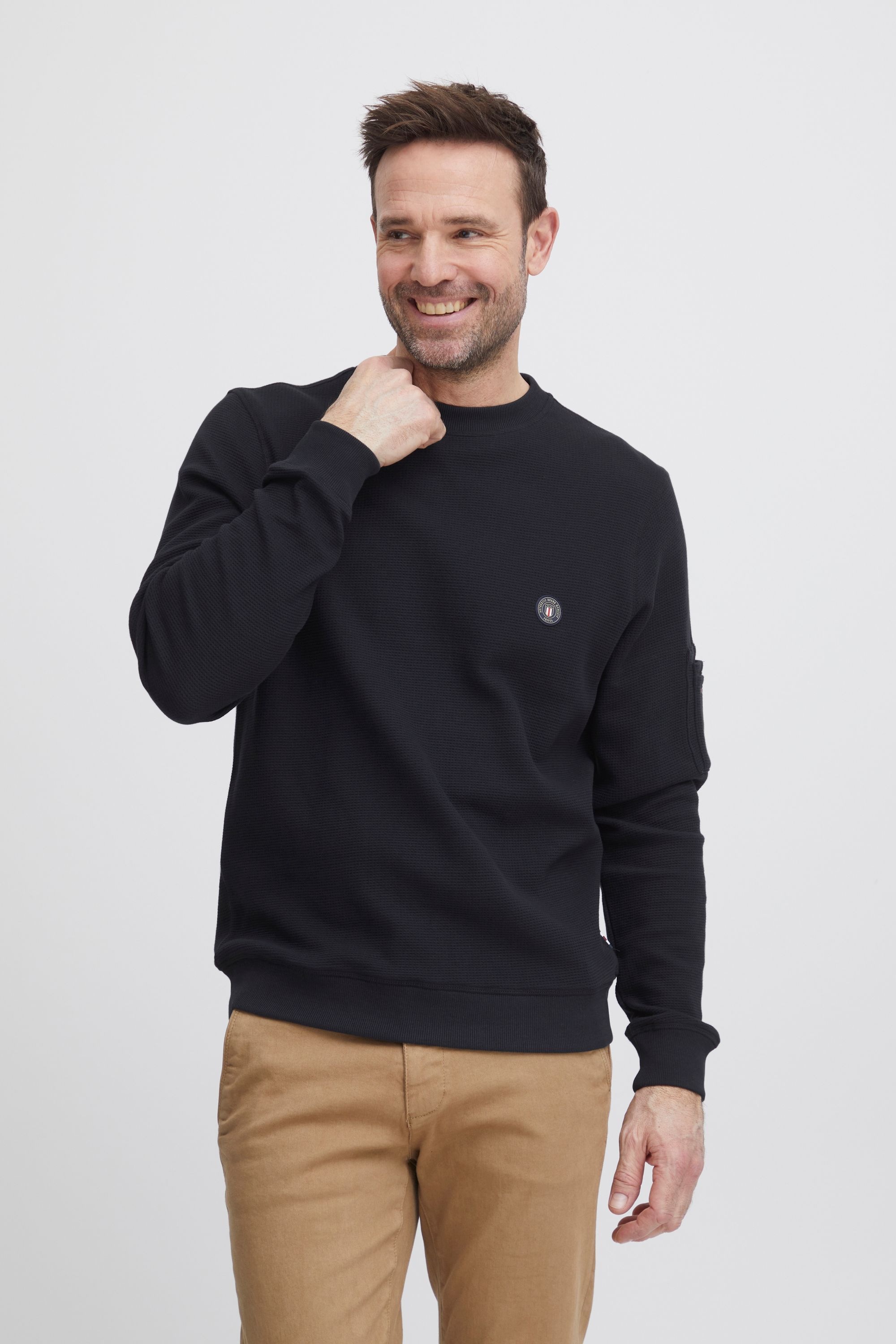FQ1924 Rundhalspullover »Rundhalspullover FQWILLIAM structure crewneck sweatshirt«