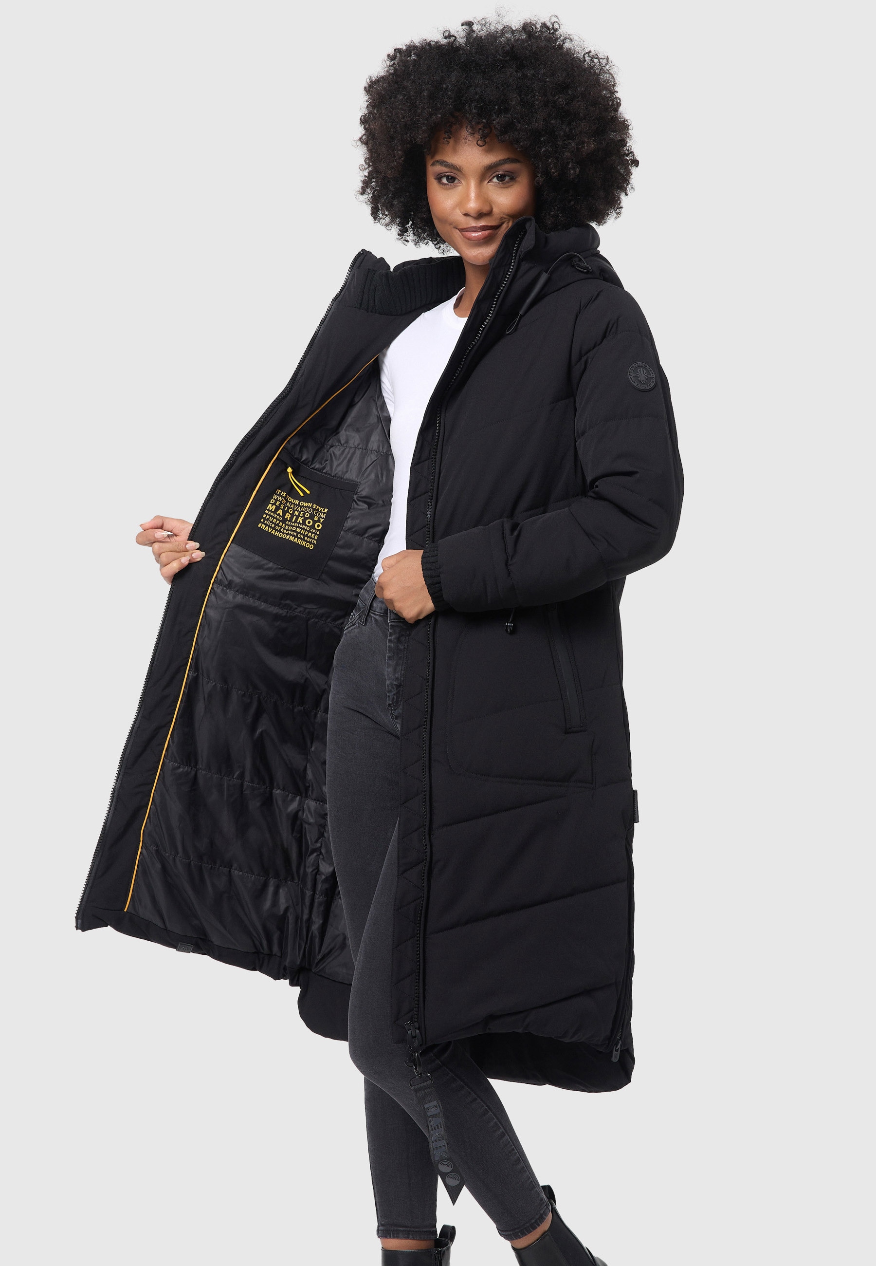 Marikoo Winterjacke »Marikoo Benikoo Damen lange Winterjacke B949«