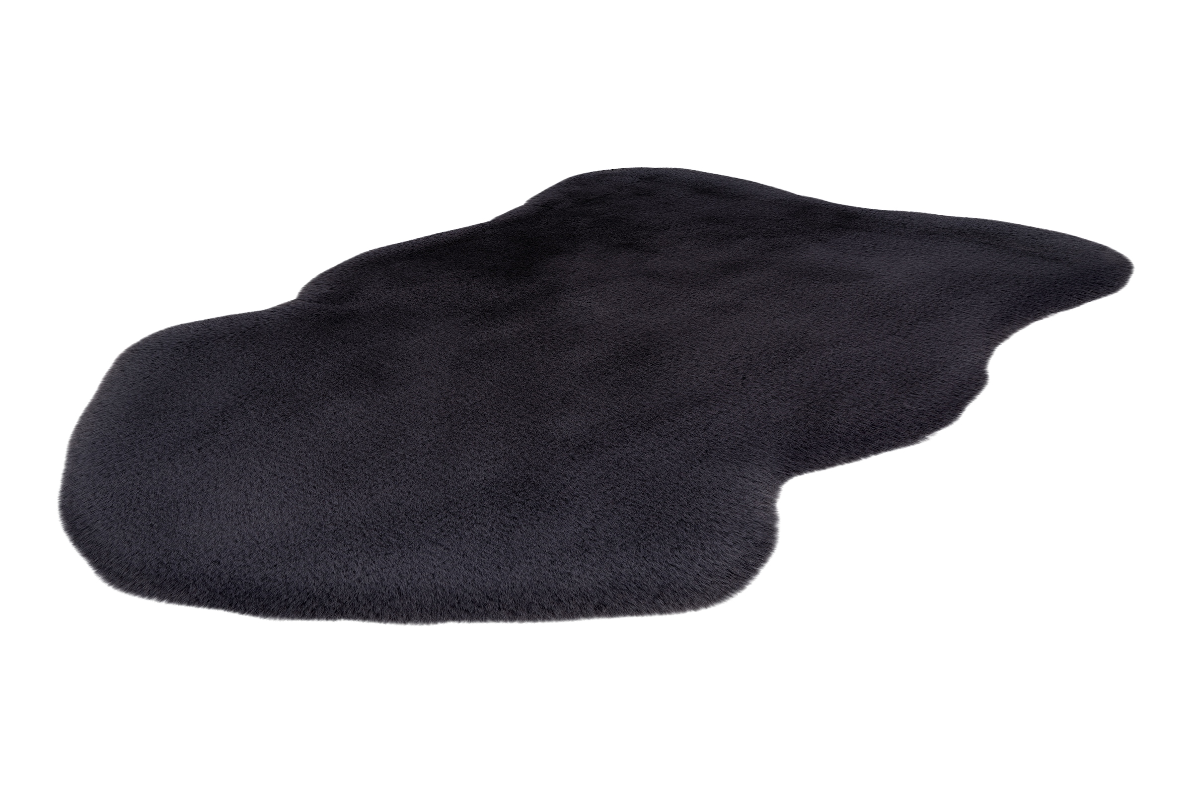 Obsession Fellteppich »Infinity 201« fellförmig 40 mm Höhe Kunstfell, Uni Farben, Kaninchenfell Haptik, supersoft