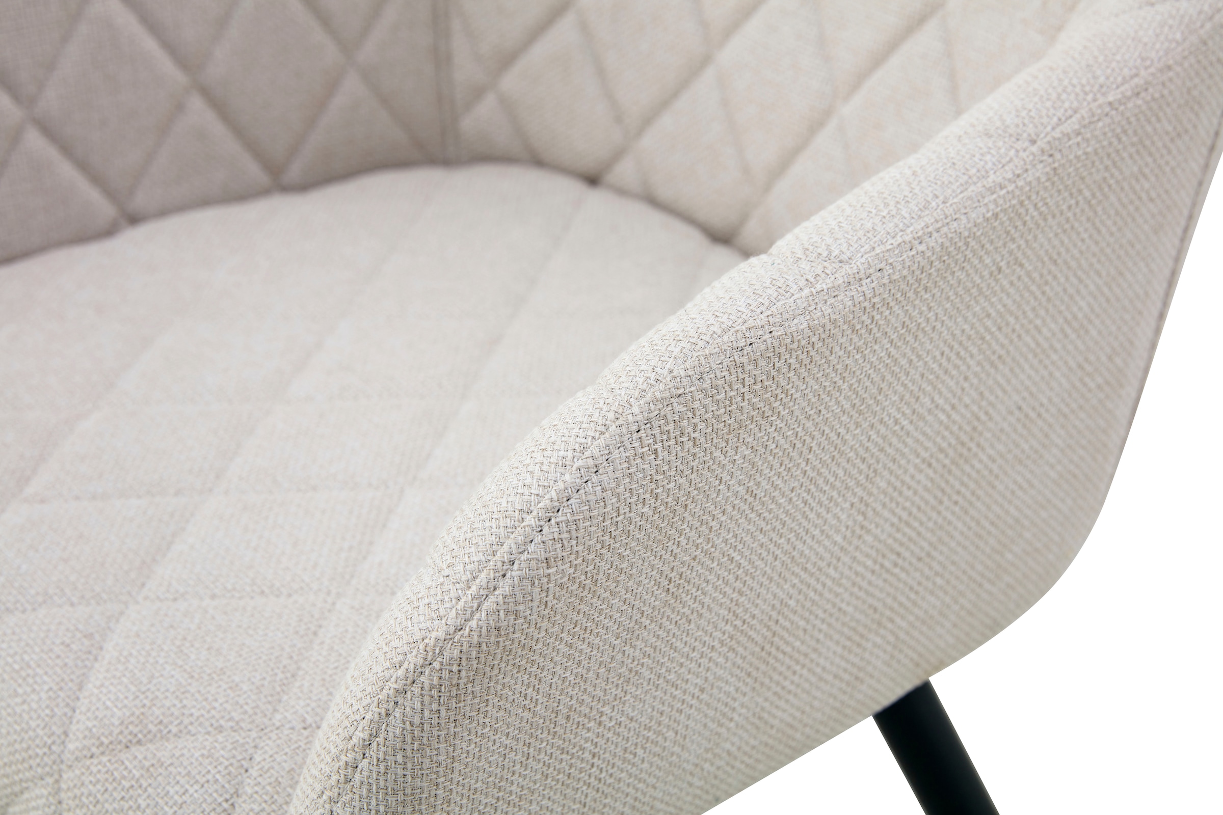 Home affaire Esszimmerstuhl »SUDBURRY, 2er Set, mit Metallgestell in matt schwarz« (Set) 2 Stk.in verschiedenen Farben, Belsatbarkeit pro Stuhl 120 kg, mit Armlehne