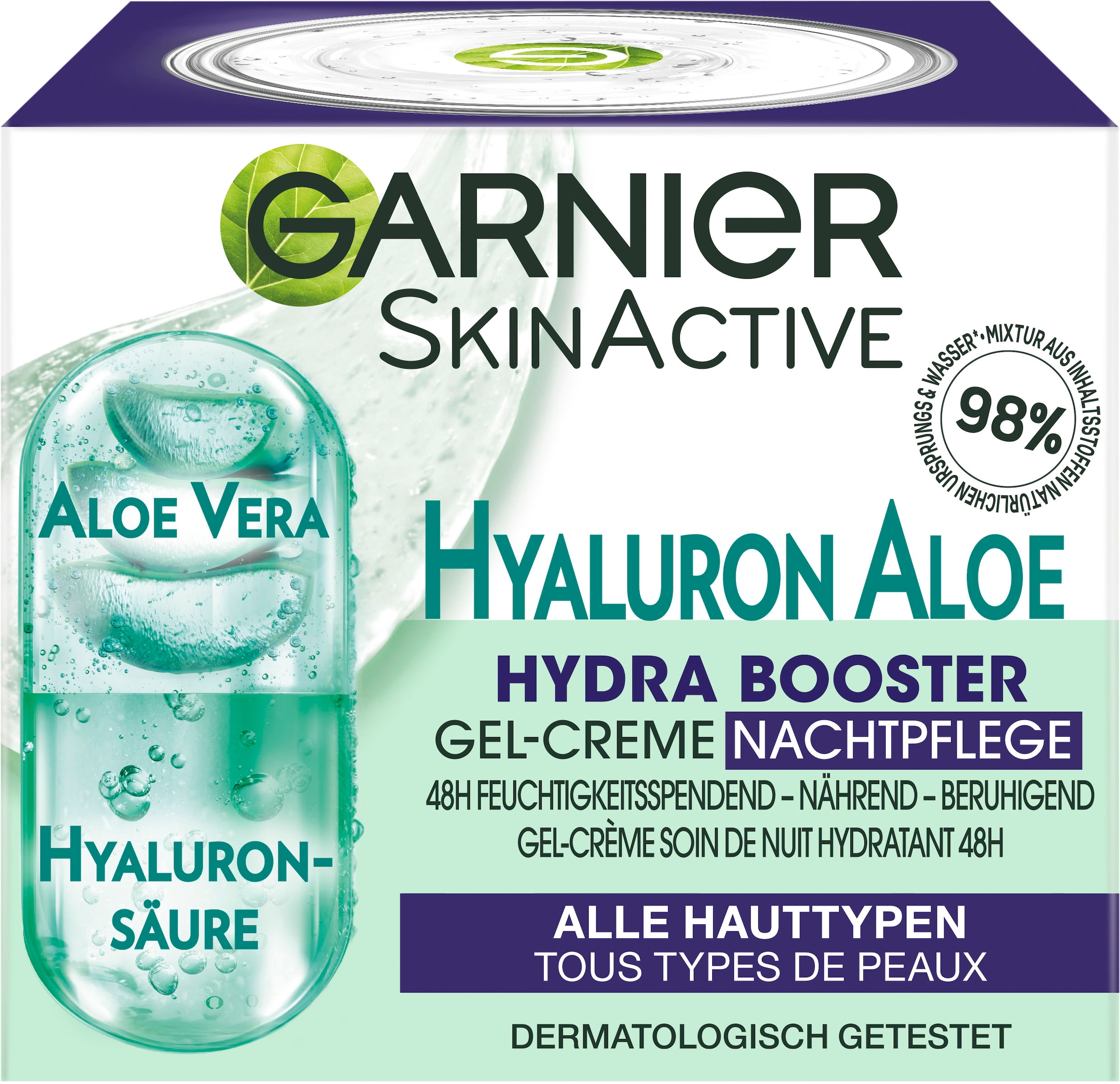 GARNIER Nachtcreme »Garnier Hyaluron Aloe Booster Nachtpflege«, mit Hyaluron