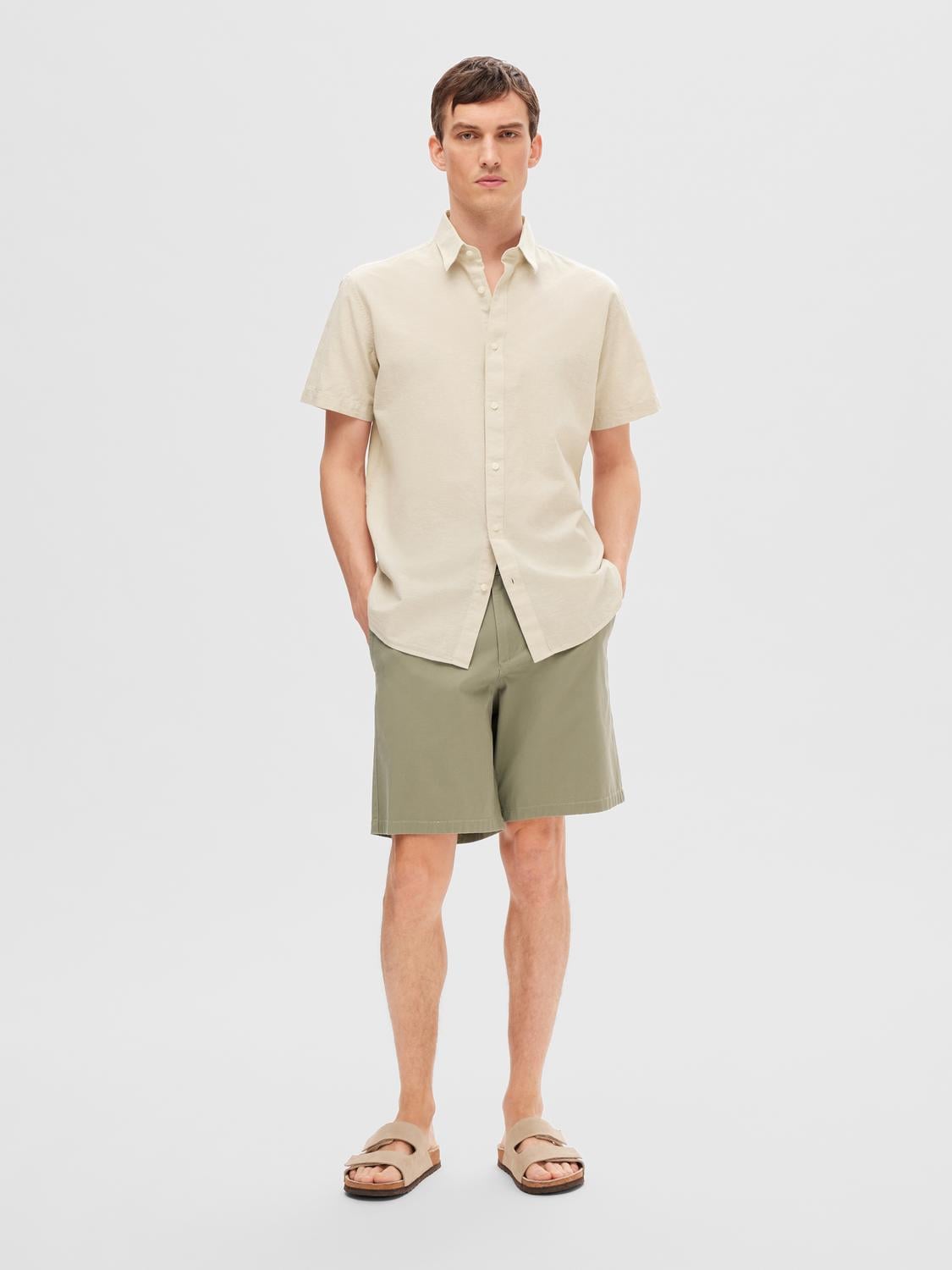 SELECTED HOMME Kurzarmhemd »SLHREG-SUN SHIRT SS NOOS«