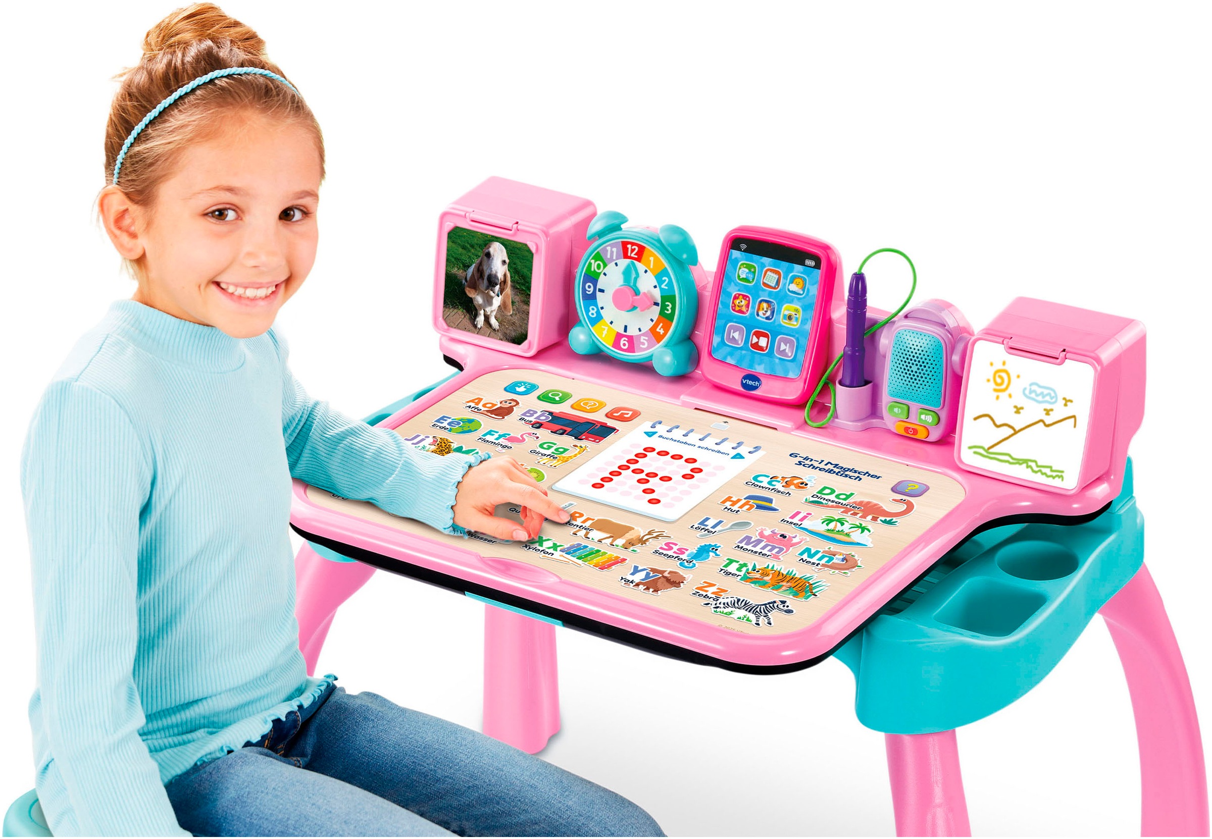 Vtech® Spieltisch »6-in-1 Magischer Schreibtisch«, mit Licht und Sound