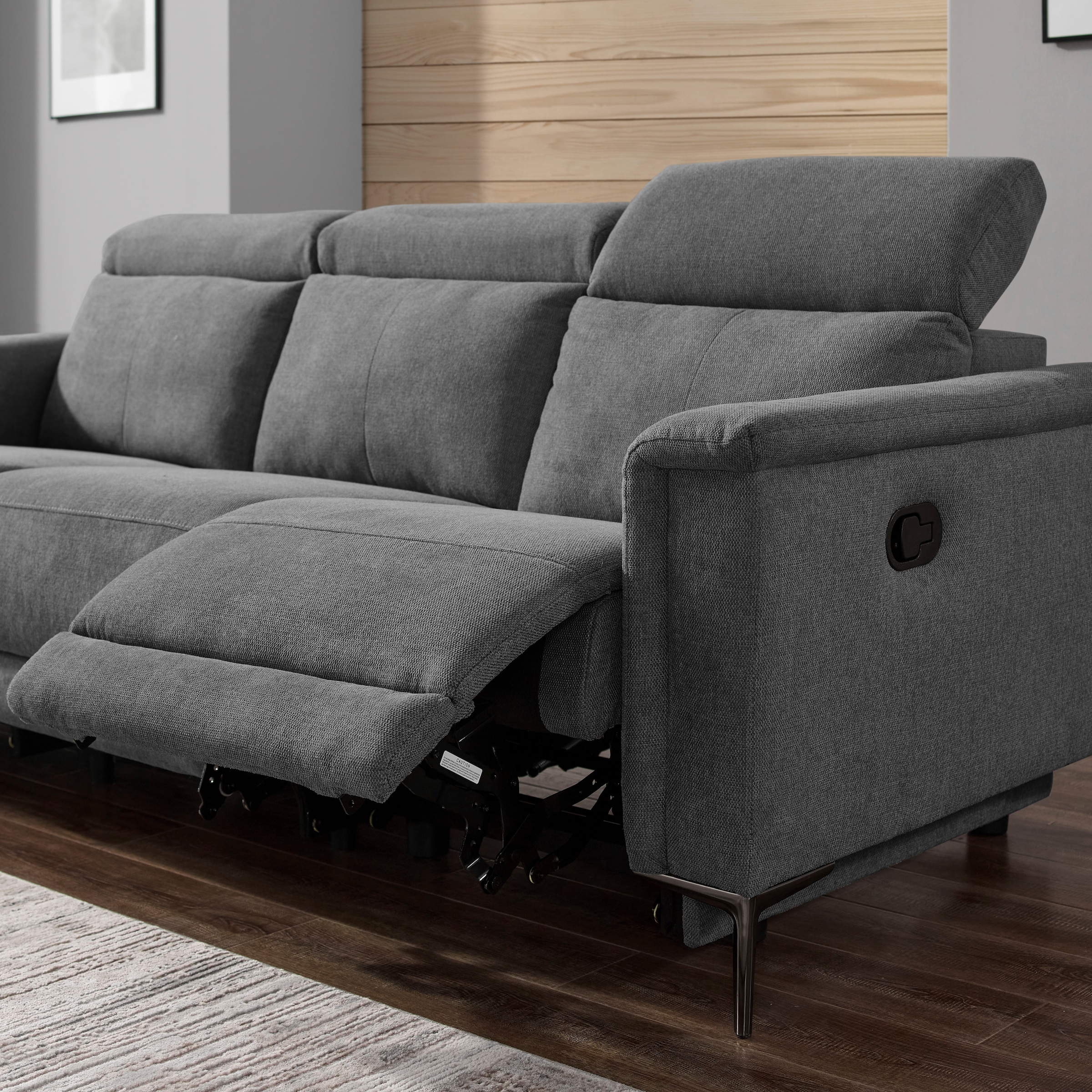 OTTO home 3-Sitzer »LUND B: 222 cm - OTTO. Verlässliche Qualität. Mit Relaxfunktion« in 2 Sitzen (links/rechts), manuell/elektrisch (USB-C), Kopfteilverst.