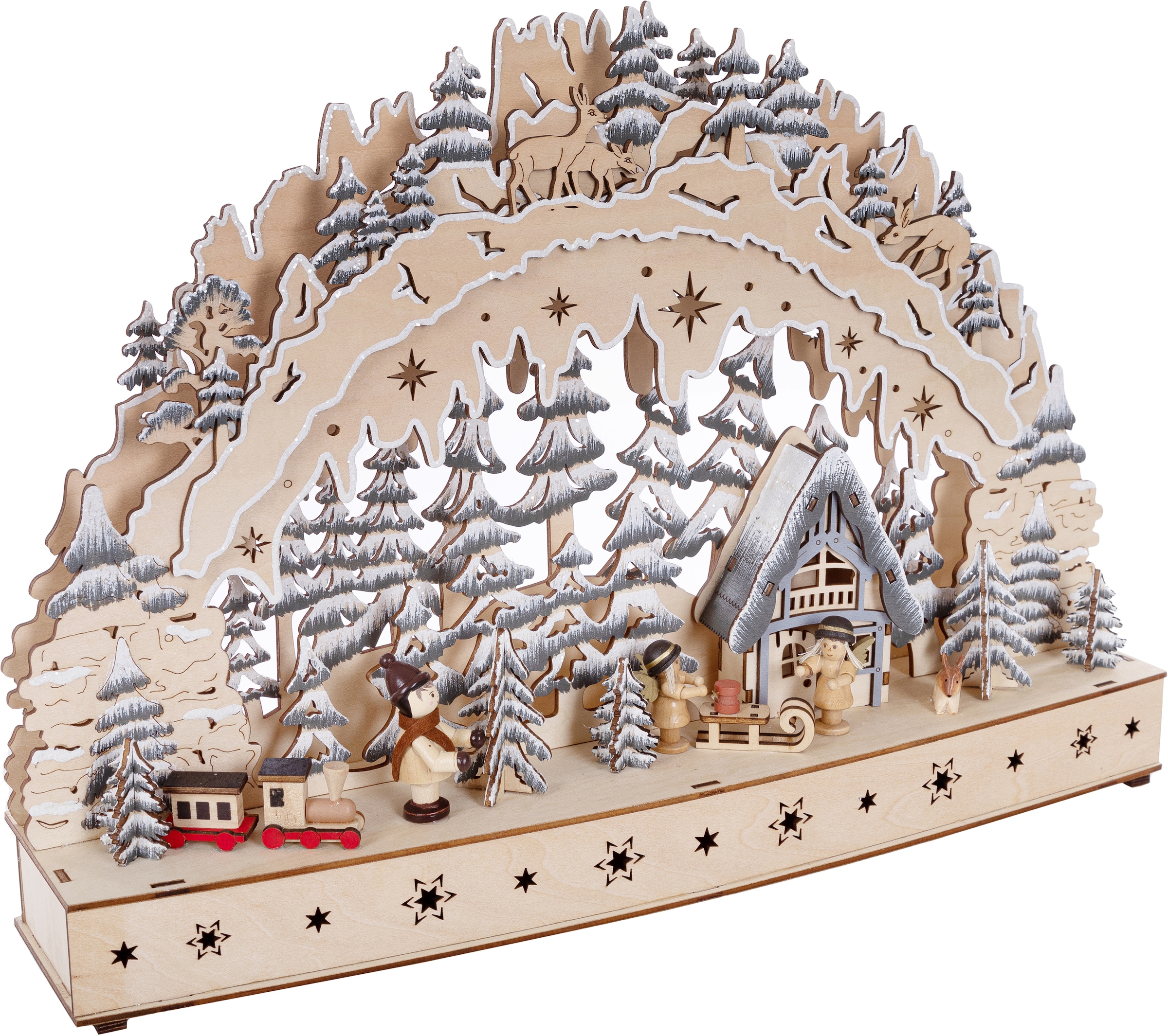 Myflair Möbel & Accessoires LED Schwibbogen »Weihnachtsdeko«, aus Holz, mit  LED Beleuchtung, Höhe ca. 31 cm kaufen bei OTTO
