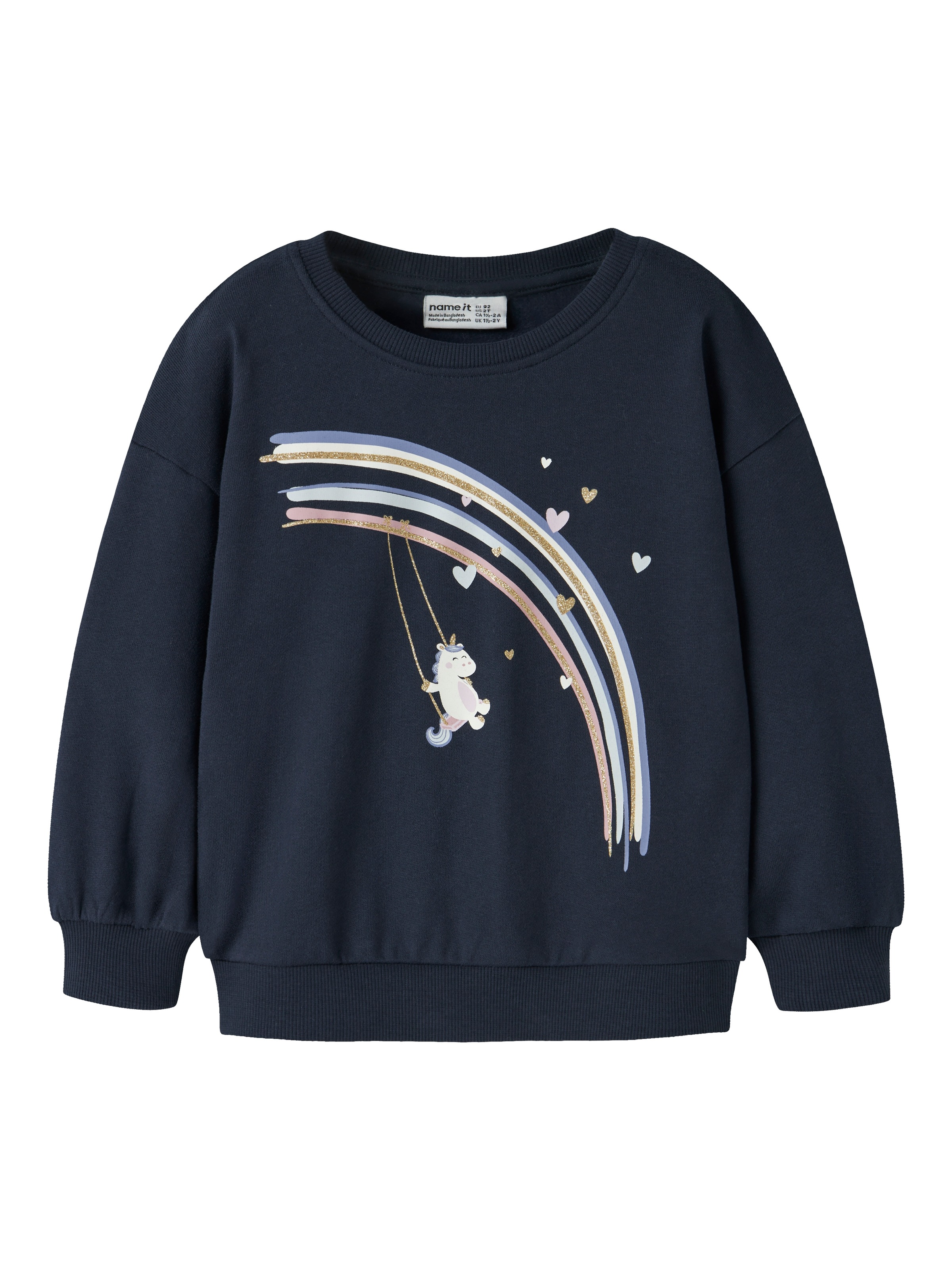 Name It Sweatshirt »NMFVALONA LS LONG RLX SWEAT BRU«
