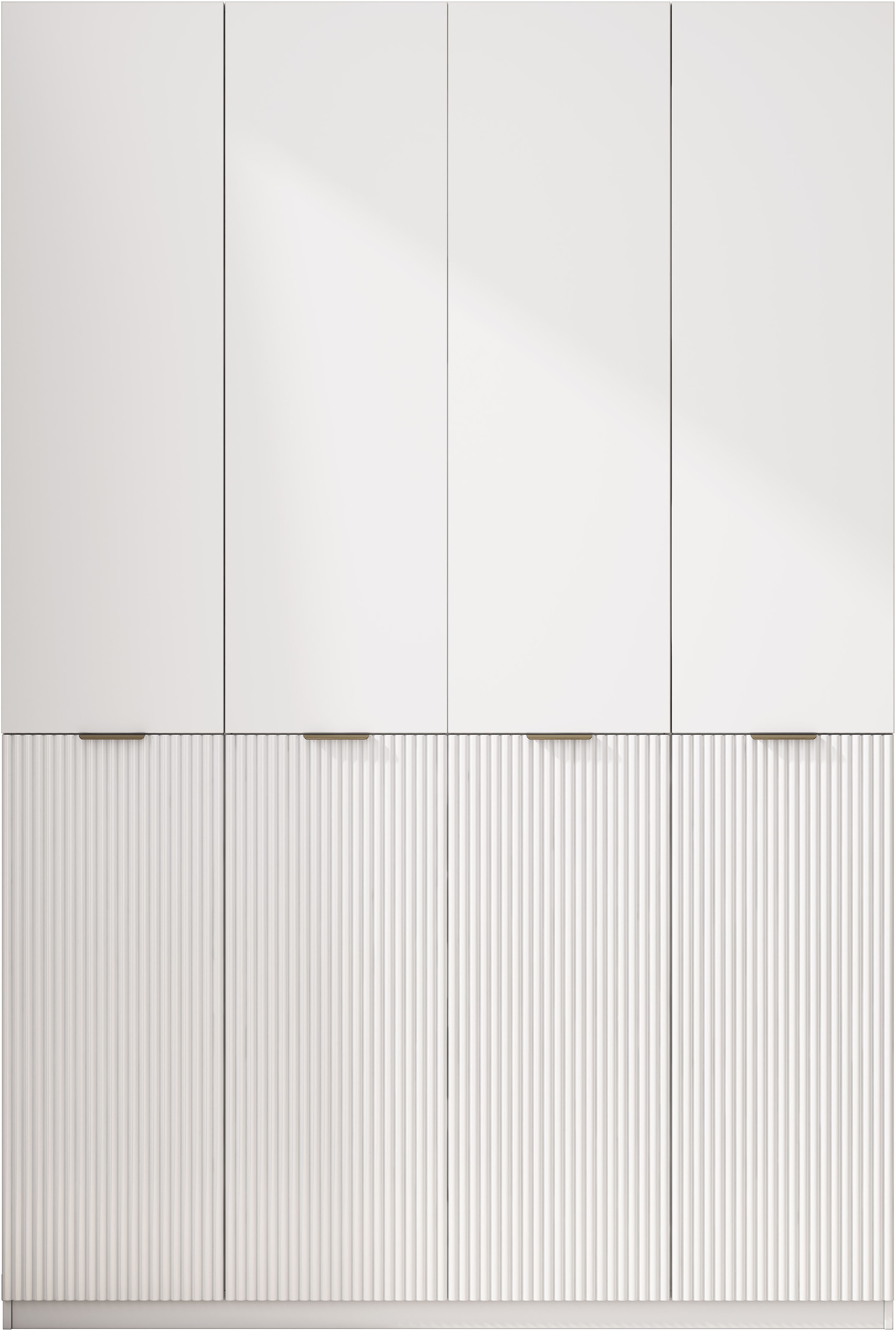 OTTO home Kleiderschrank »Jorella Schlafzimmerschrank Garderobe mit Softclose« eleganter Schlafzimmerschrank Rillendesign Trend Breite 161cm