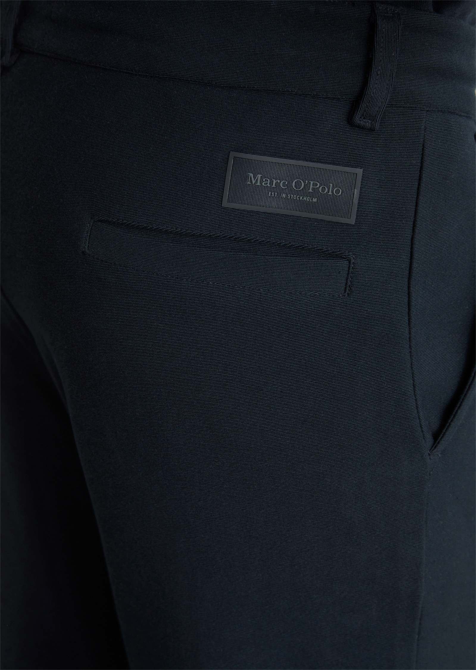 Marc O'Polo Jerseyhose, fixierte Bügelfalte vorne, innenliegender Tunnelzug mit Kordel