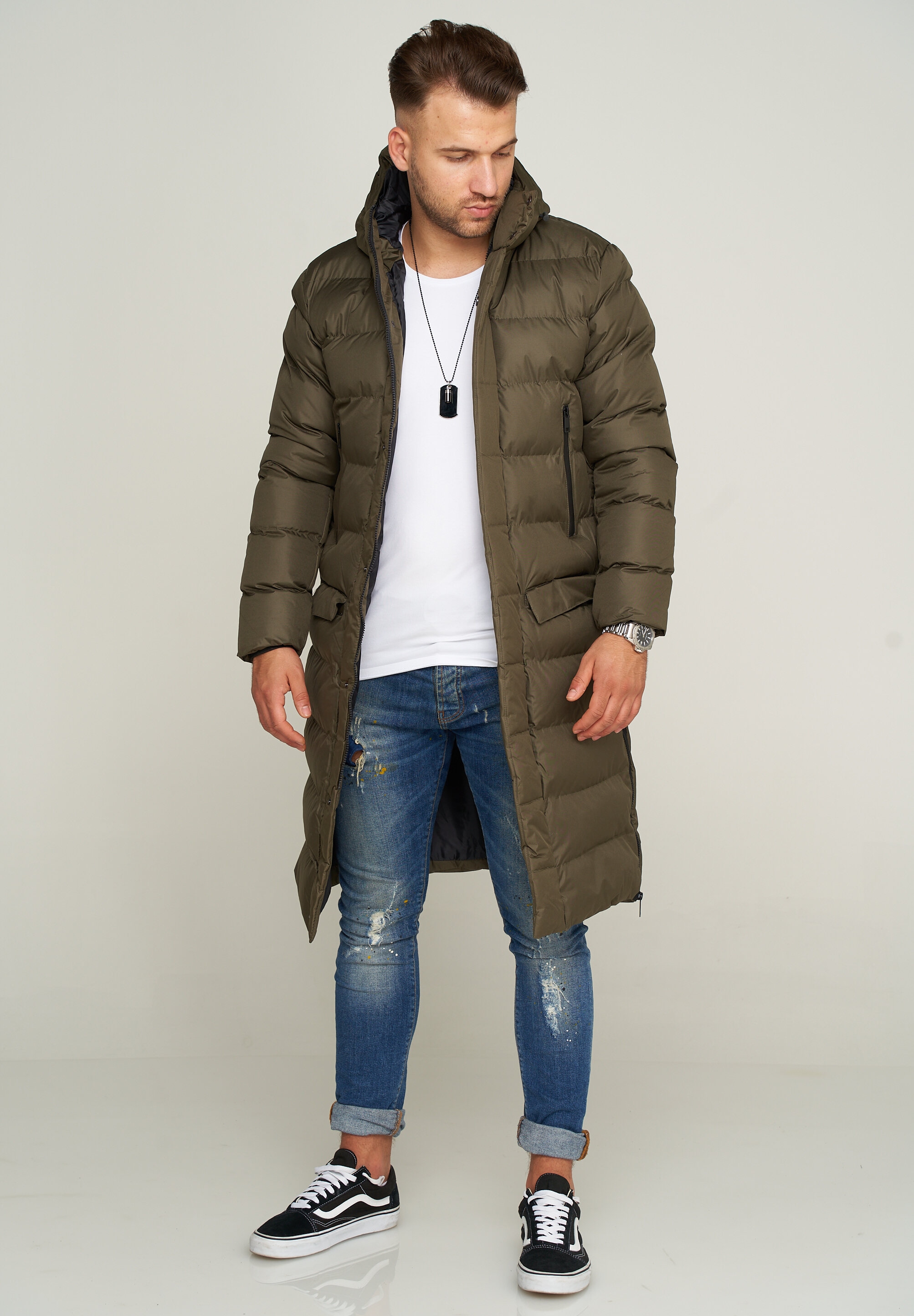 SOULSTAR Parka »Winterjacke als Langer Steppmantel - Winterparka«