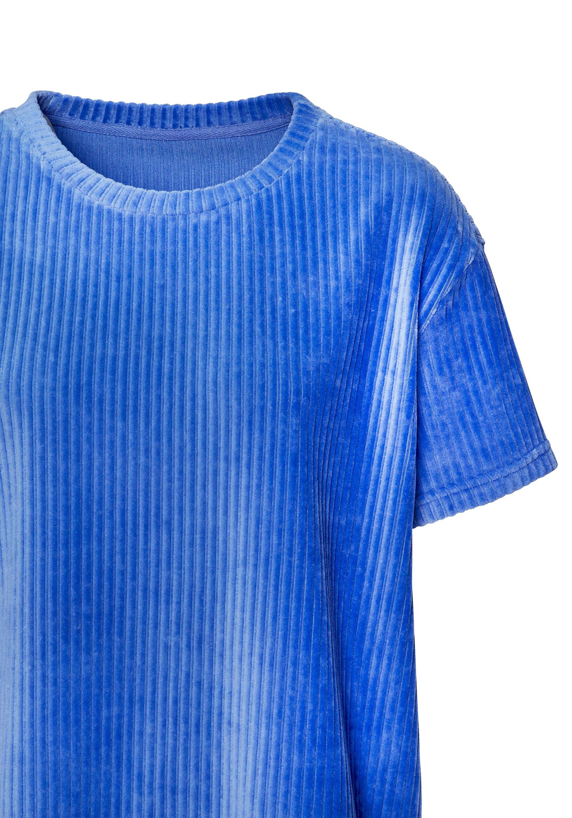 Buffalo T-Shirt mit weicher Cord-Struktur