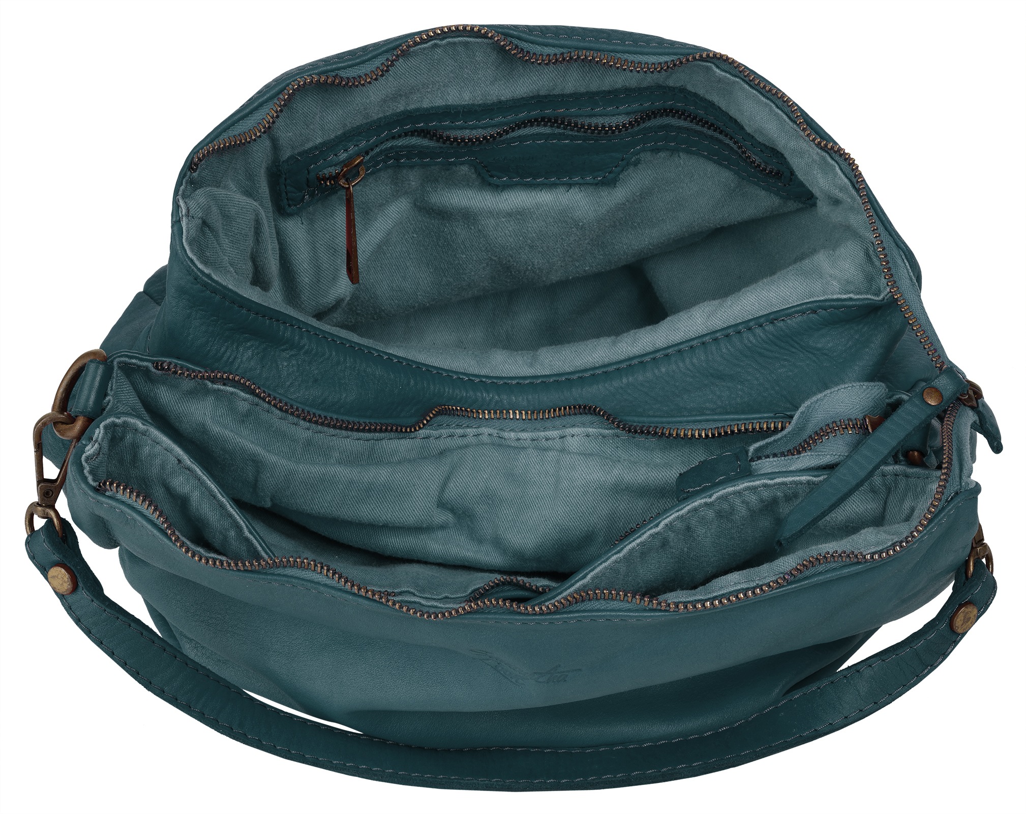 Samantha Look Umhängetasche echt Leder, Made in Italy