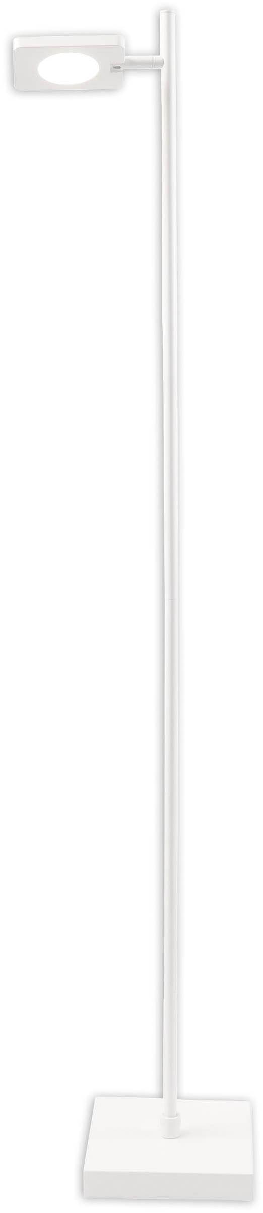 näve LED Stehlampe »Lupa« LED-Modul 1 Stk. Warmweiß Akkuleuchte, USB-C Kabel, weiß, dimmbar(Touch), Schirm drehbar, Metall