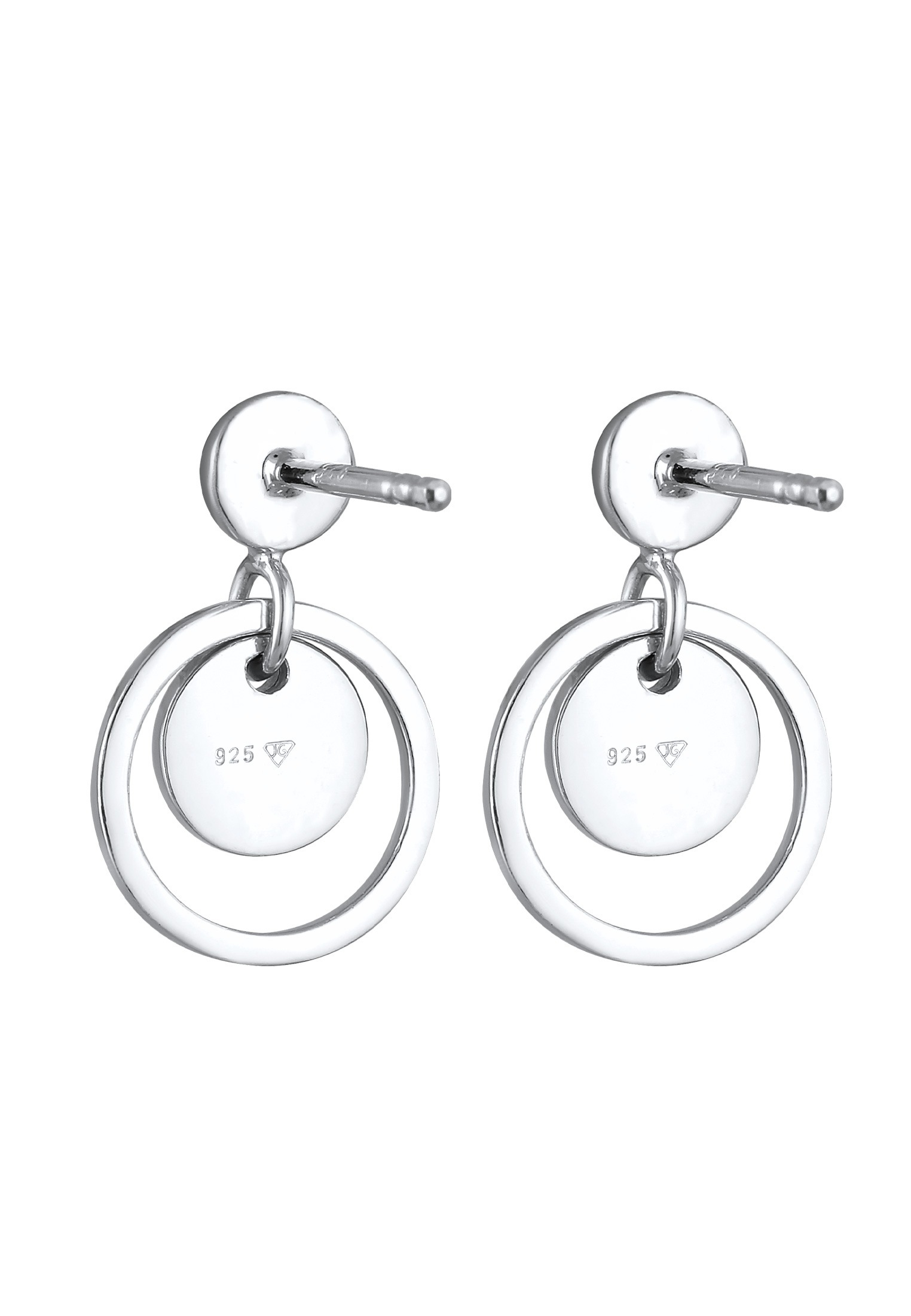 Elli Paar Ohrstecker »Ohrringe Kreis Rund Plättchen Geo Trend 925 Silber«