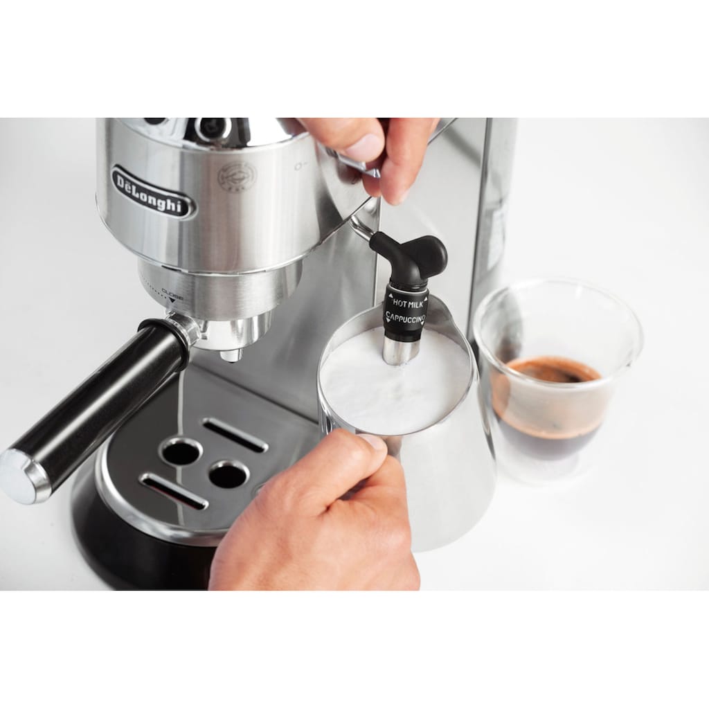 De'Longhi Siebträgermaschine »ECKG6821.M«, inkl. Kaffeemühle, Tamper, Abschlagbox+ Kännchen