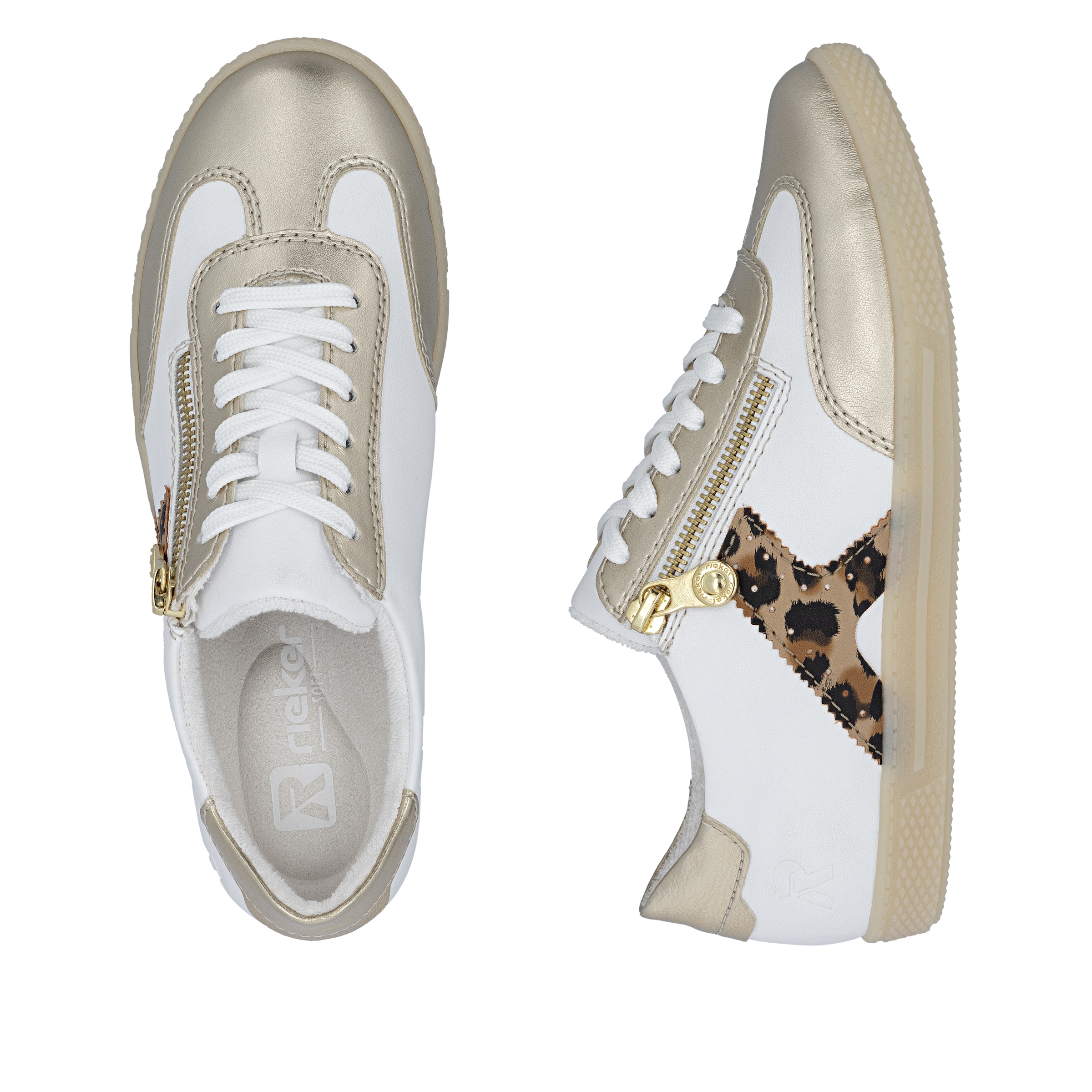 Rieker Sneaker  Halbschuh, Freizeitschuh, Schnürschuh mit Reißverschluss