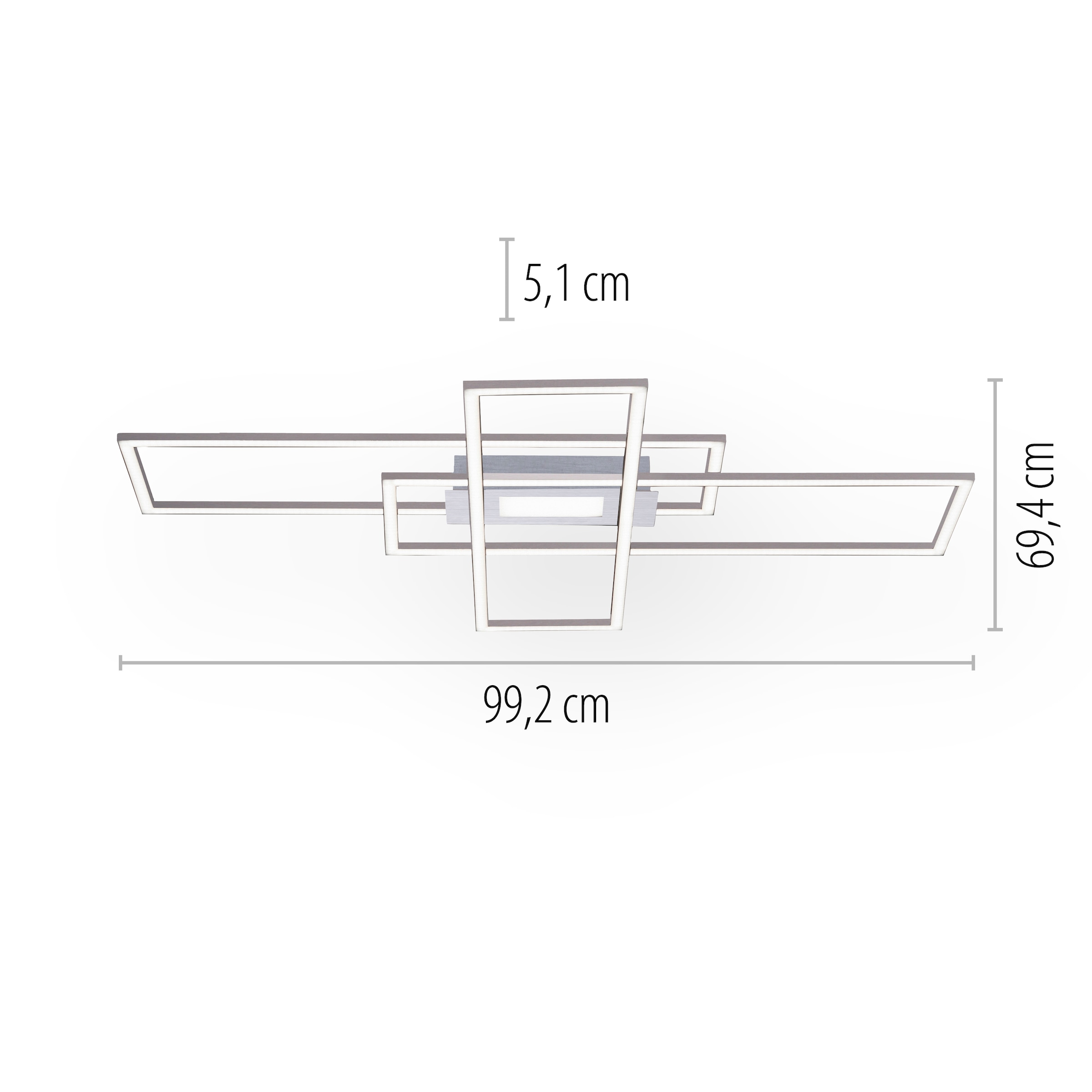 JUST LIGHT Deckenleuchte »ASMIN«, 1 flammig, Leuchtmittel LED-Board | LED fest integriert, LED, CCT - über Fernbedienung, dimmbar über Fernbed., Infrarot inkl.