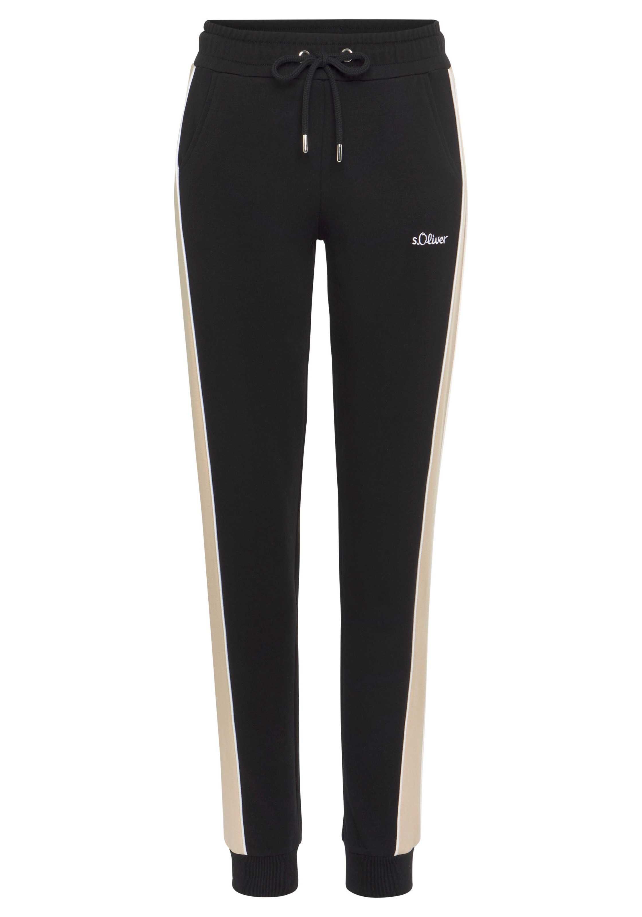 s.Oliver Sweathose, mit Seitenstreifen und Pipings, Loungewear