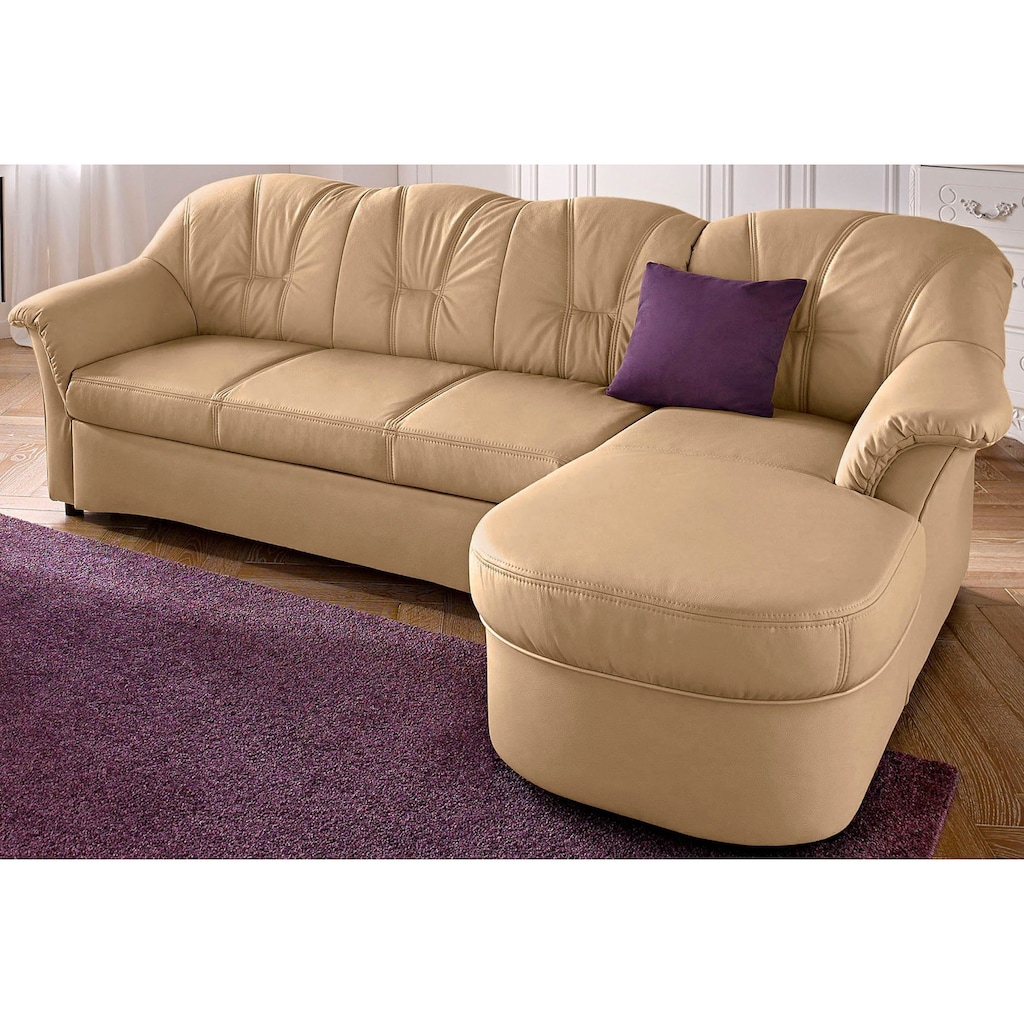 DOMO collection Ecksofa »Flores Schlafsofa, B/T/H: 233/142/86 cm, L-Form«