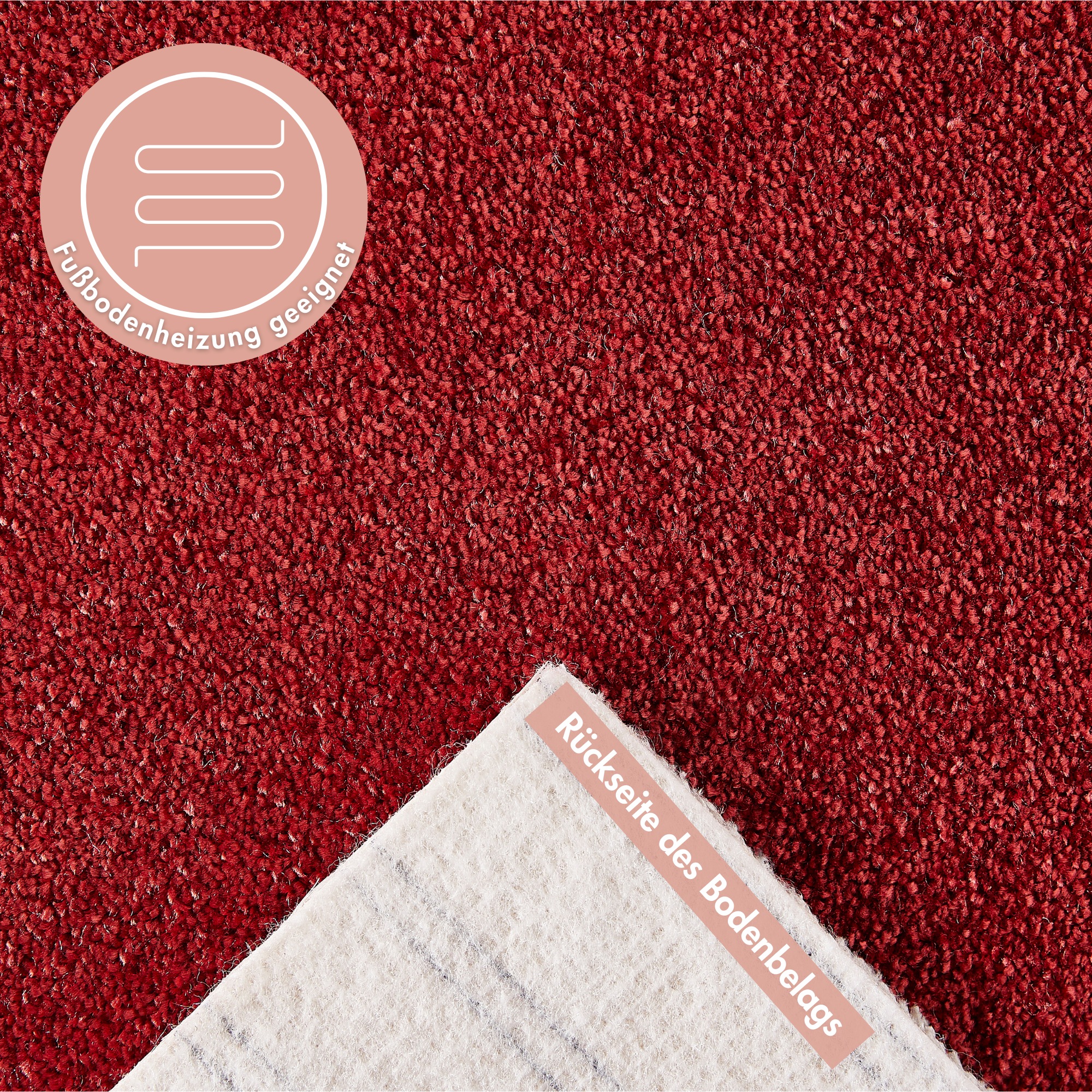 Andiamo Teppichboden »Verona, Velours, Made in Belgium«, rechteckig, 6 mm Höhe, Uni Farben, Breite 400 cm oder 500 cm, strapazierfähig, pflegeleicht