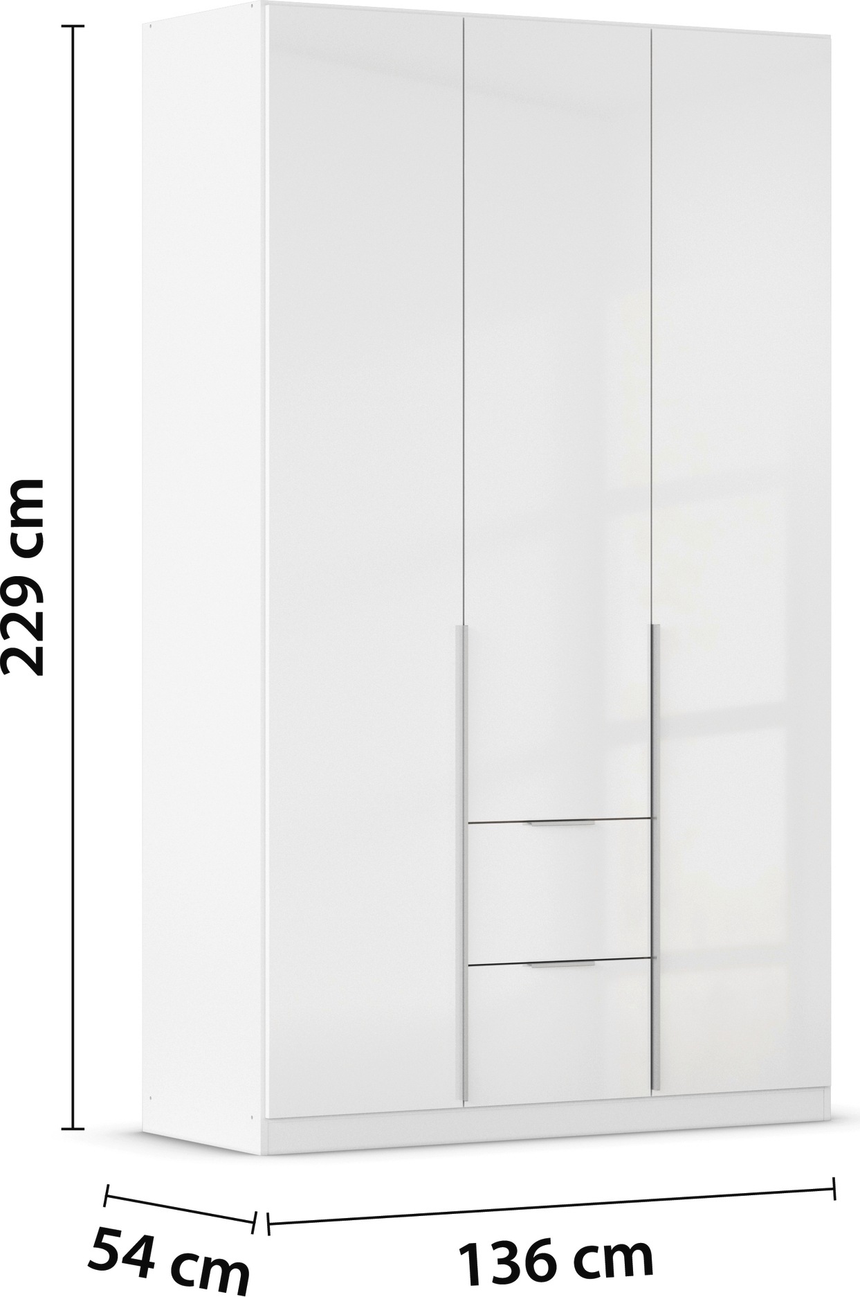 rauch Drehtürenschrank »Kleiderschrank Schrank Garderobe AGORDO mit Dekor- oder Hochglanzfront«, (in zwei Griff-Farben mit Dekor- oder Hochglanzfront), mit Außenschubkästen, in 6 Breiten und 2 Höhen MADE IN GERMANY