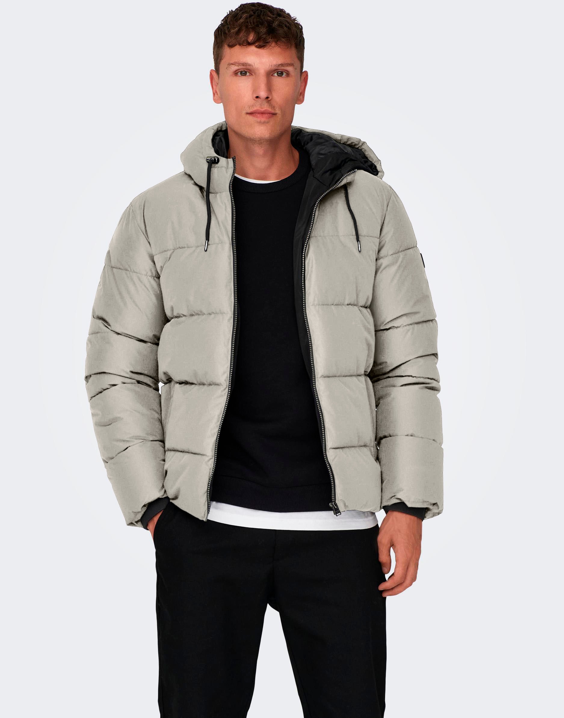 ONLY & SONS Steppjacke »ONSMARLON LIFE HOOD PUFFER JACKET OTW VD«, mit Kapuze
