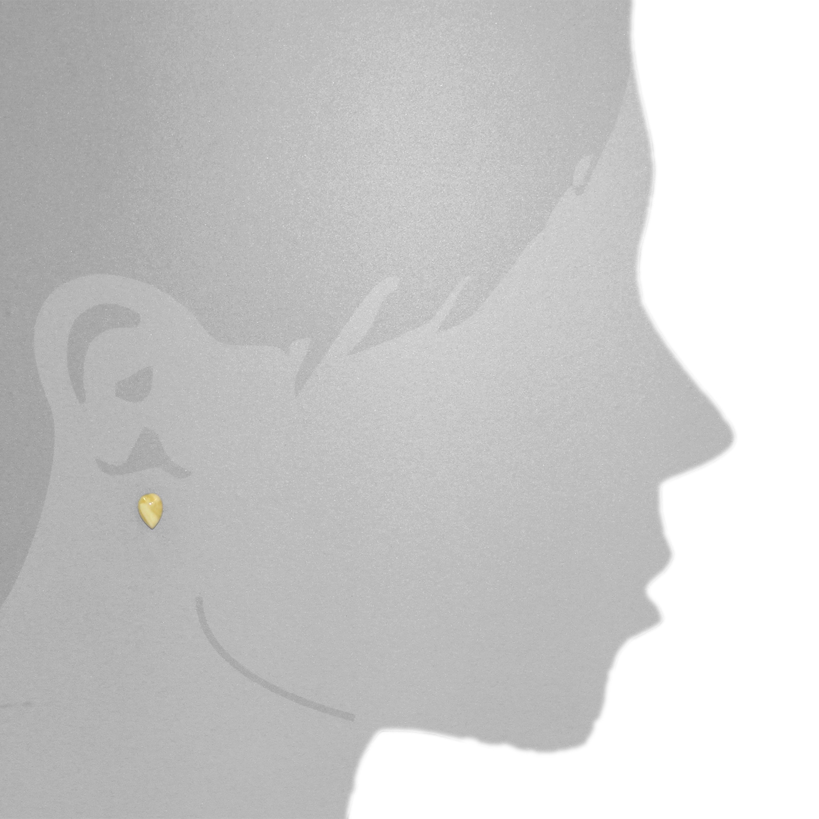 OSTSEE-SCHMUCK Paar Ohrstecker »- Klassisch 9 x 6 mm - Silber 925/000 - Bernstein«