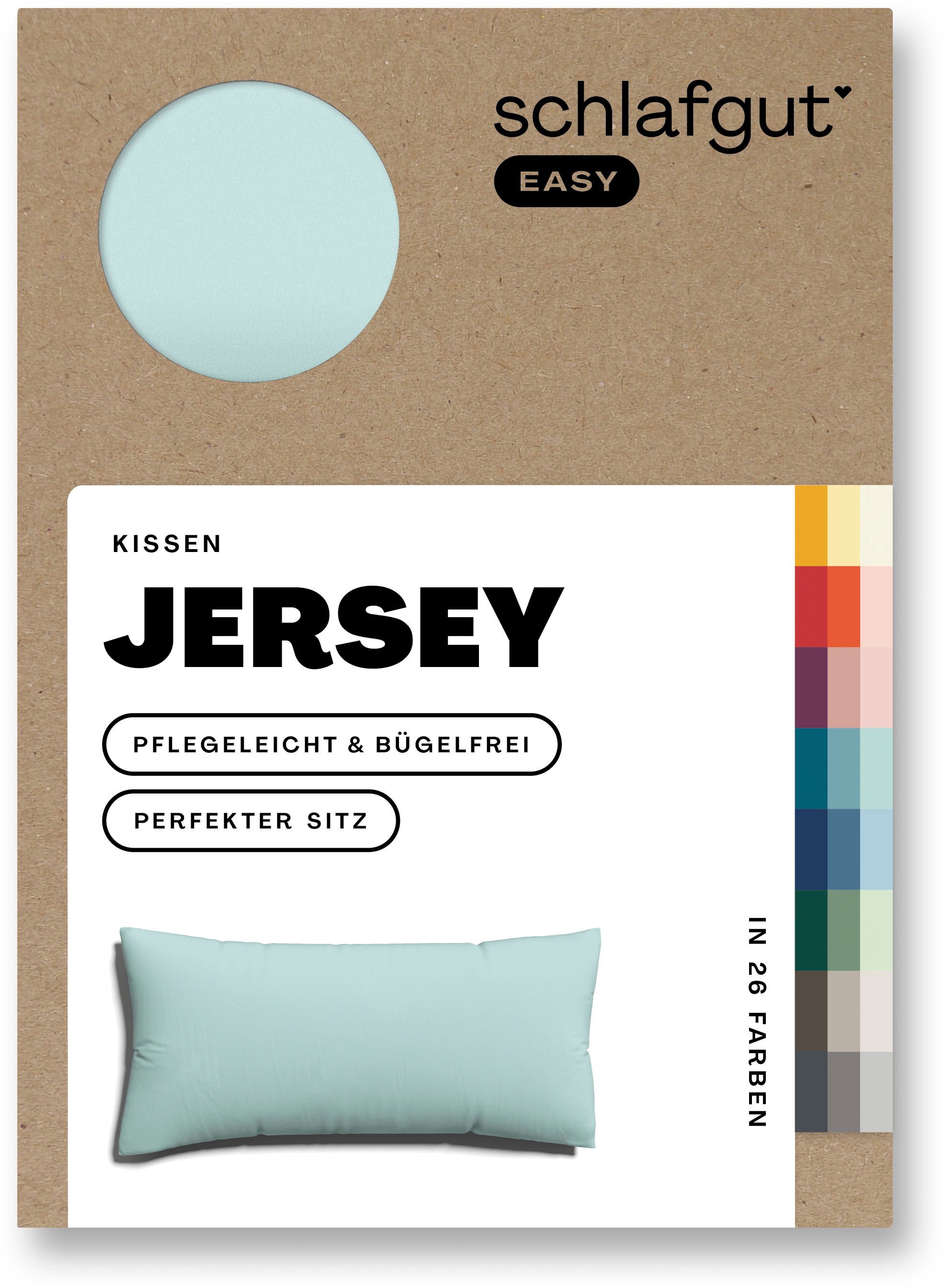 Schlafgut Kissenbezug »EASY Jersey«, (1 St.), Kissenhülle mit Reißverschluss, weich und saugfähig, Kissenbezug