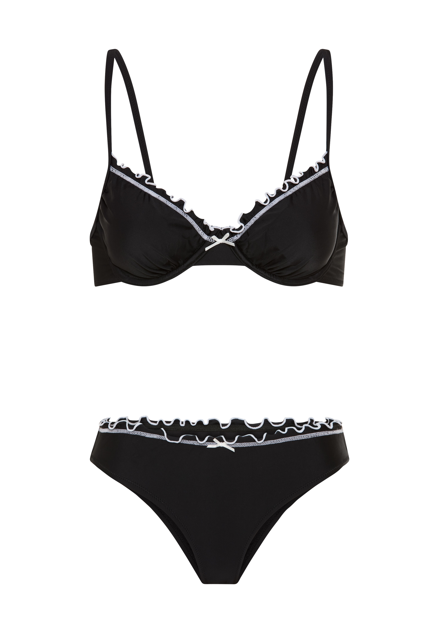 LSCN by LASCANA Bügel-Bikini mit verspielten Rüschen- und Schleifendetails