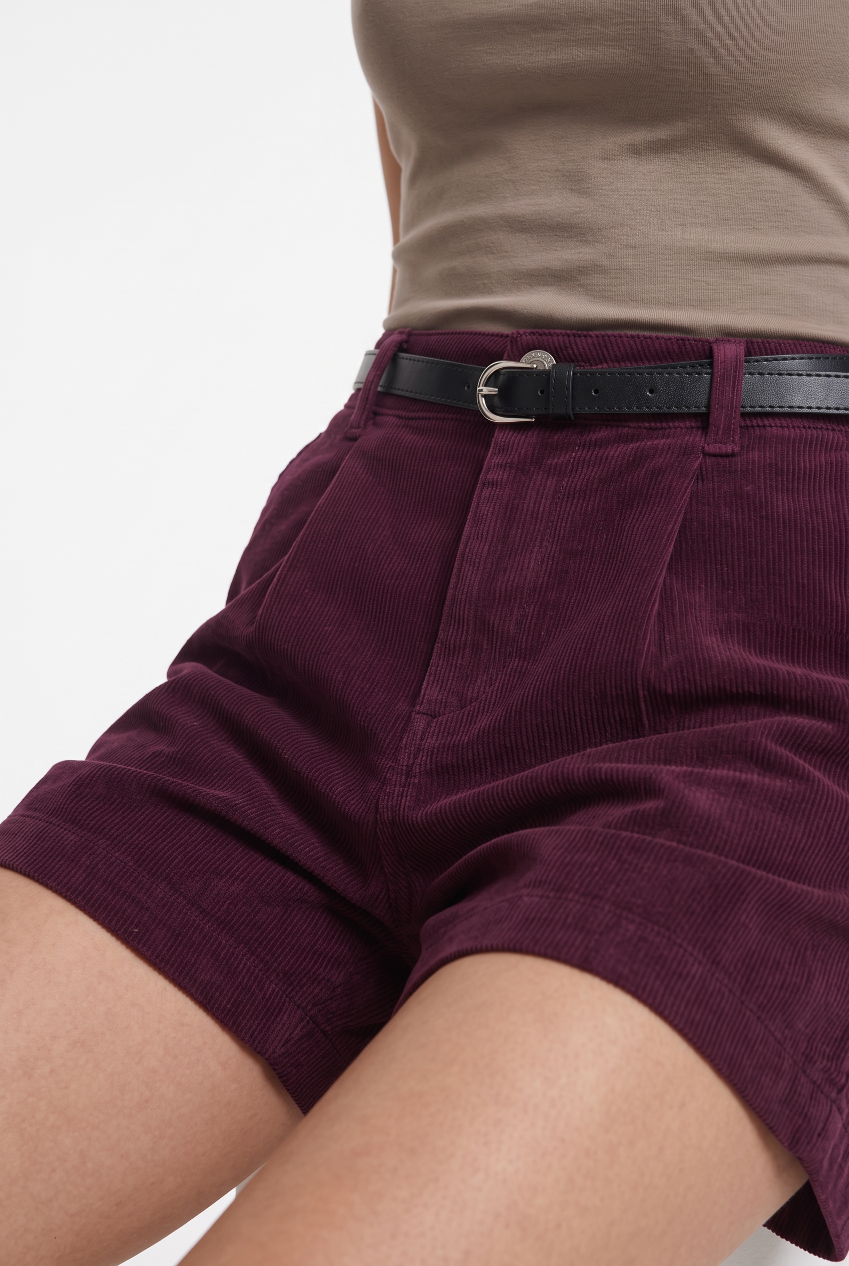 ONLY Shorts »ONLZEVA HW BELT CORD SHORTS CC PNT«  Baumwollmischung, Cord, regular fit, high waist