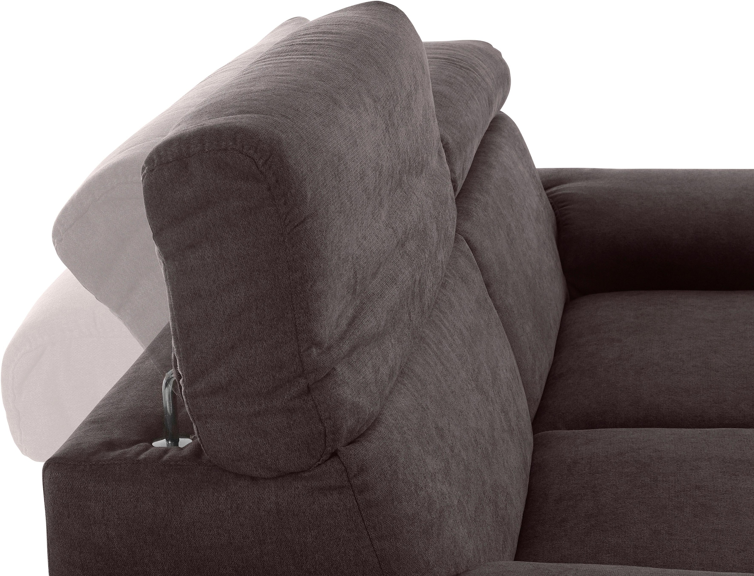 DOMO collection 2-Sitzer »Mira inklusive Kopfteilverstellung für mehr Wohlfühlkomfort«, elegant und modern, komfortabel, frei im Raum stellbar