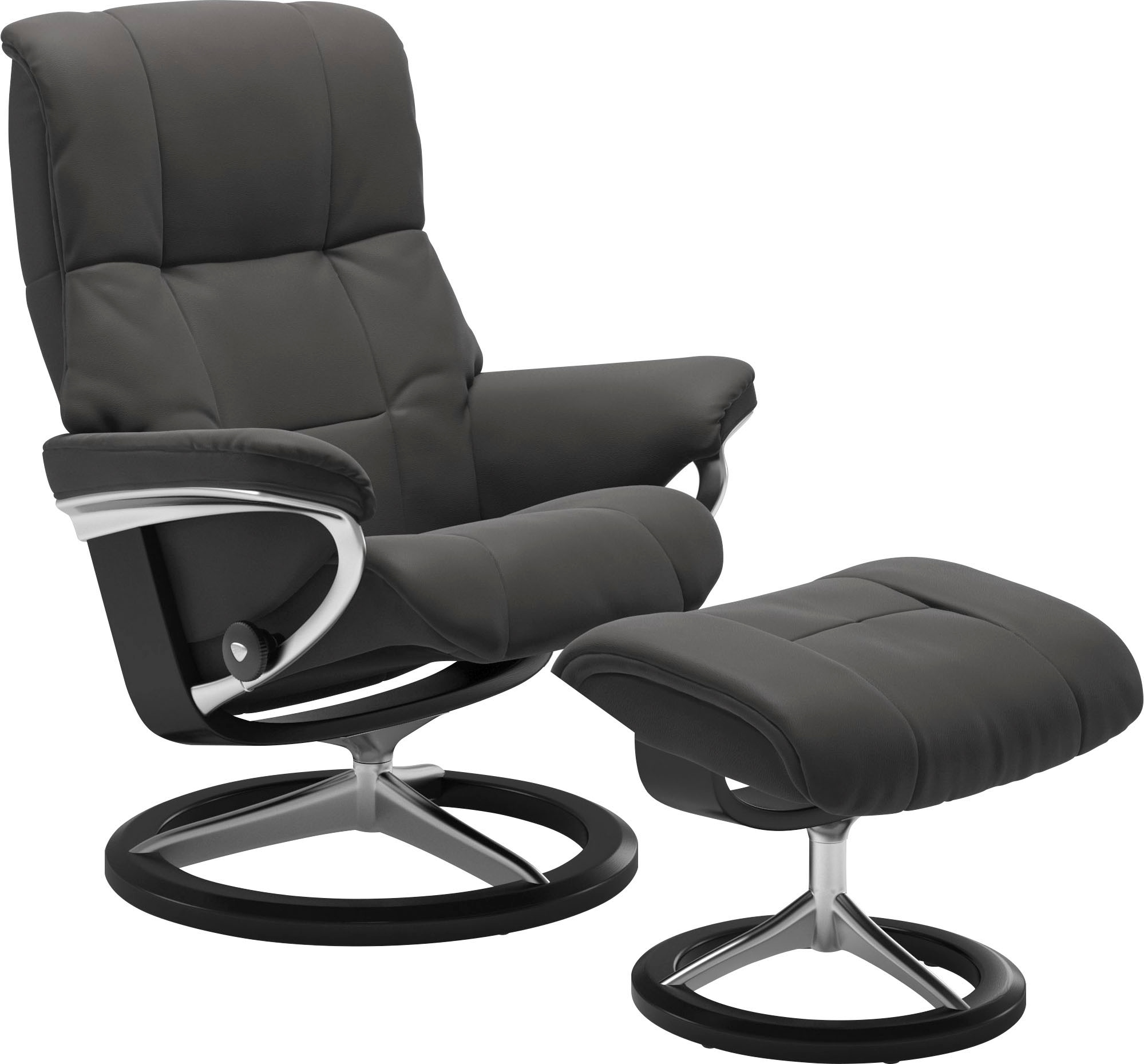 Stressless® Relaxsessel »Mayfair«, (Set, Relaxsessel mit Hocker), mit Hocker, mit Signature Base, Größe S, M & L, Gestell Schwarz