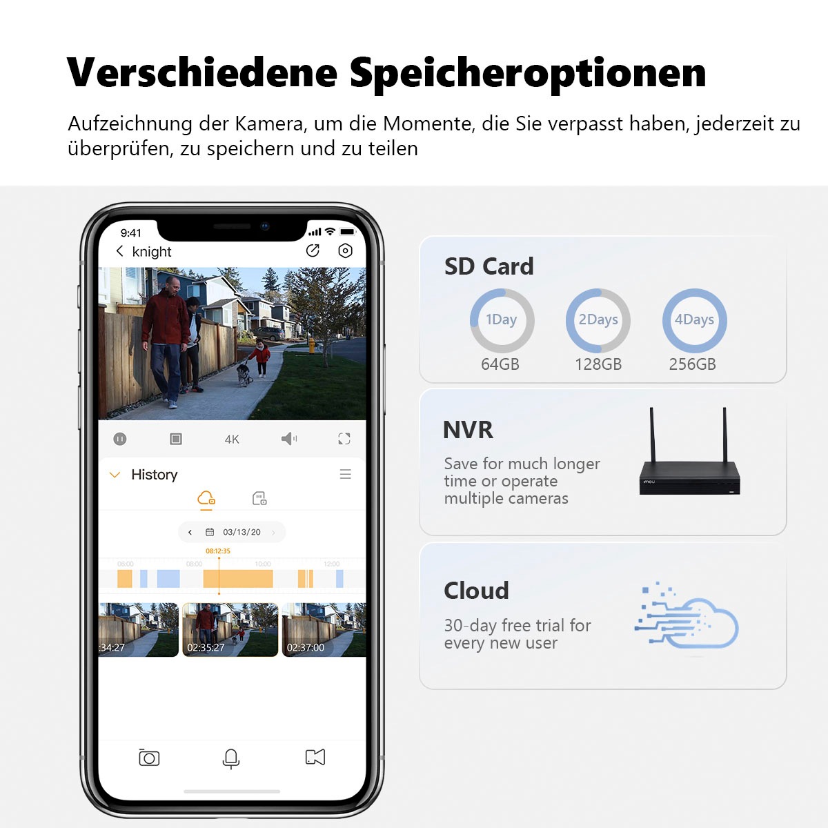 Imou Überwachungskamera »Knight 4K«, Außenbereich, (1 tlg.)