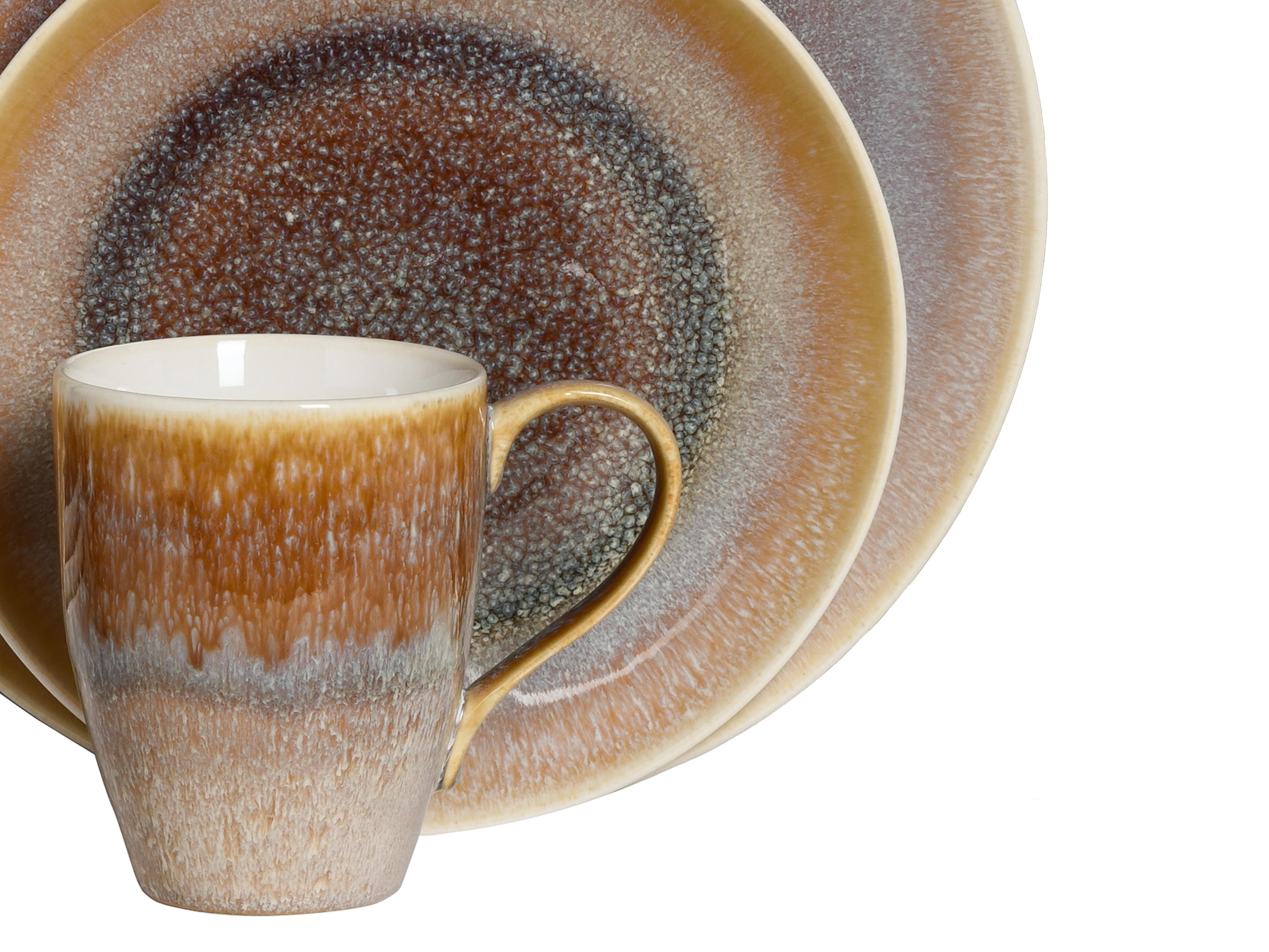 CreaTable Kombiservice »Caldera, Kombi-Service, 16-tlg« Reaktivglasur