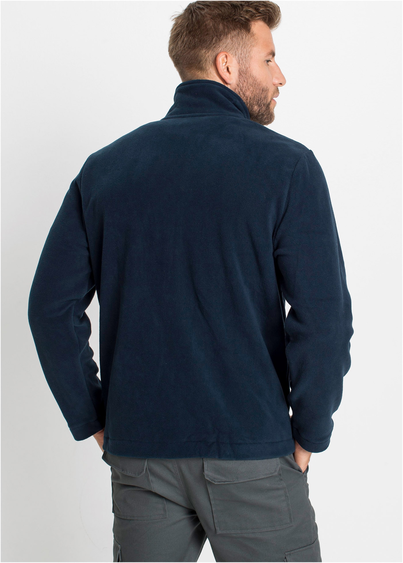 bonprix Fleecejacke »Fleecejacke« ohne Kapuze mit Reißverschluss und Stehkragen