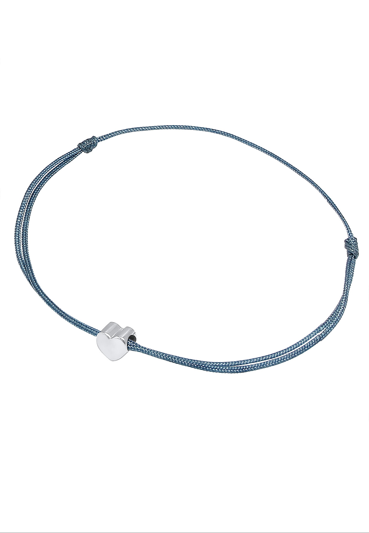 Elli Armkette »Armband Herz Liebe Textil Romantik 925 Silber«