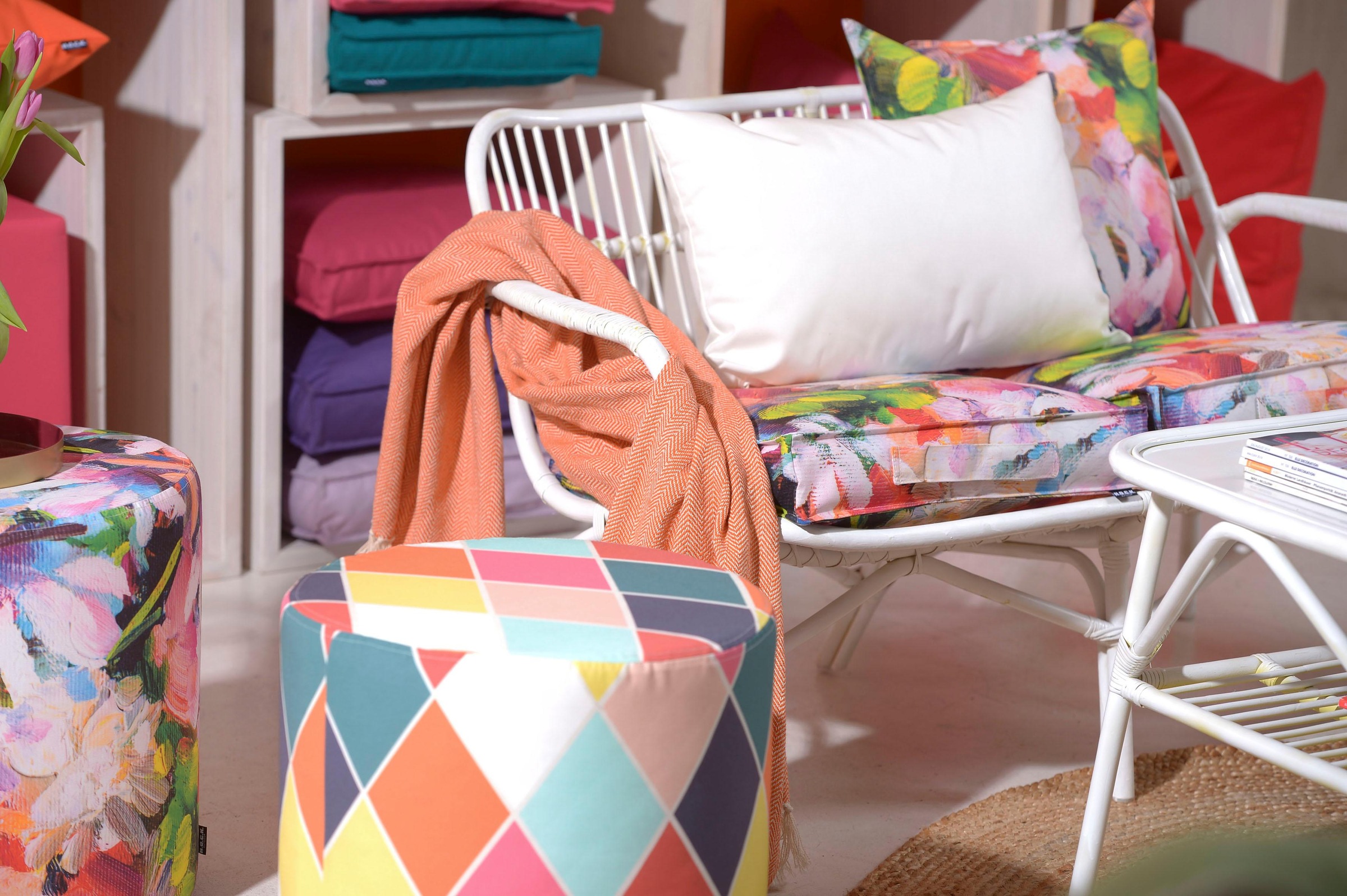 H.O.C.K. Dekokissen »Flower« im  floralem Muster, Kissenhülle mit Füllung, 1 Stück